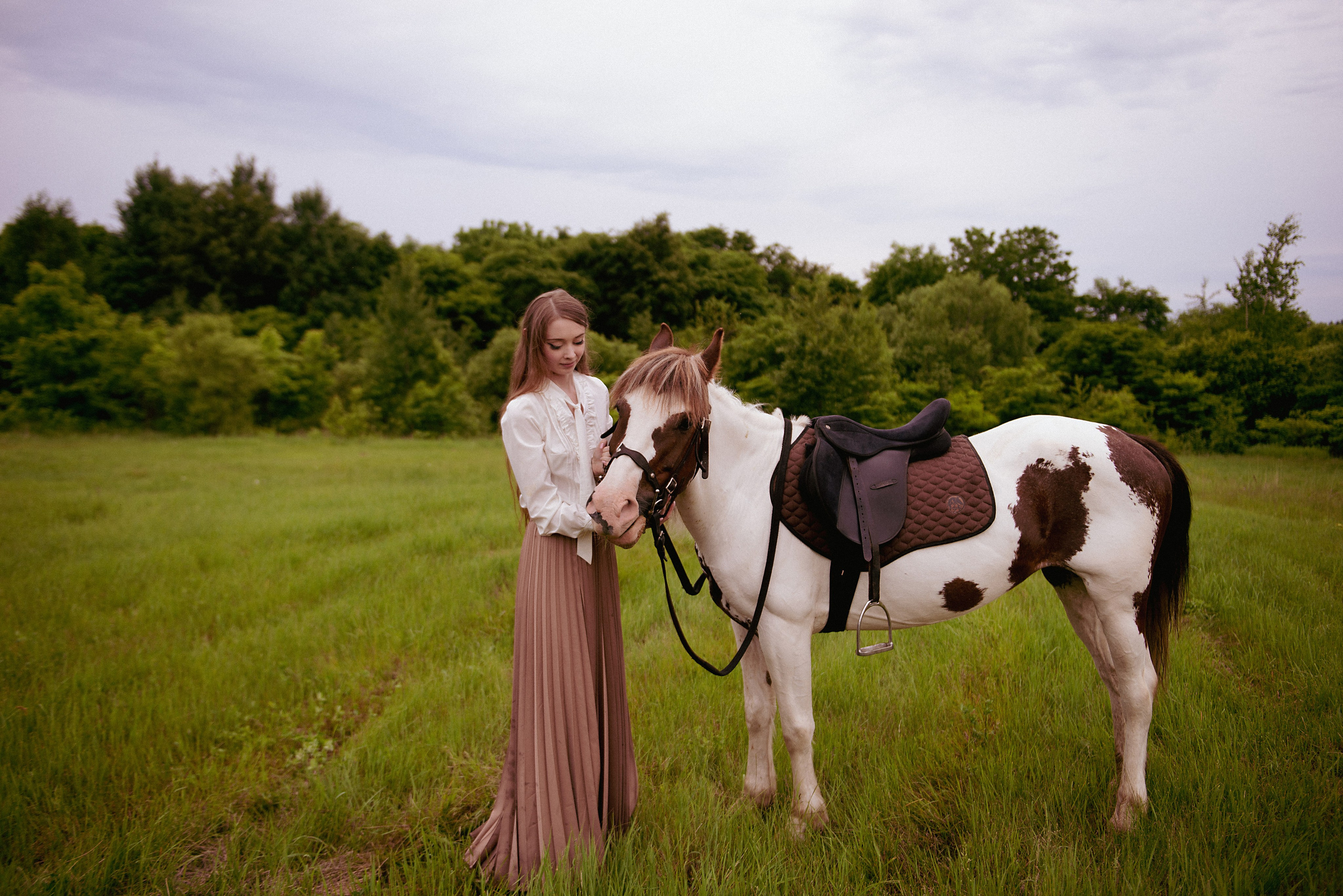 Фотосессия с лошадью. Модель Дарья. Фотограф в Хабаровске