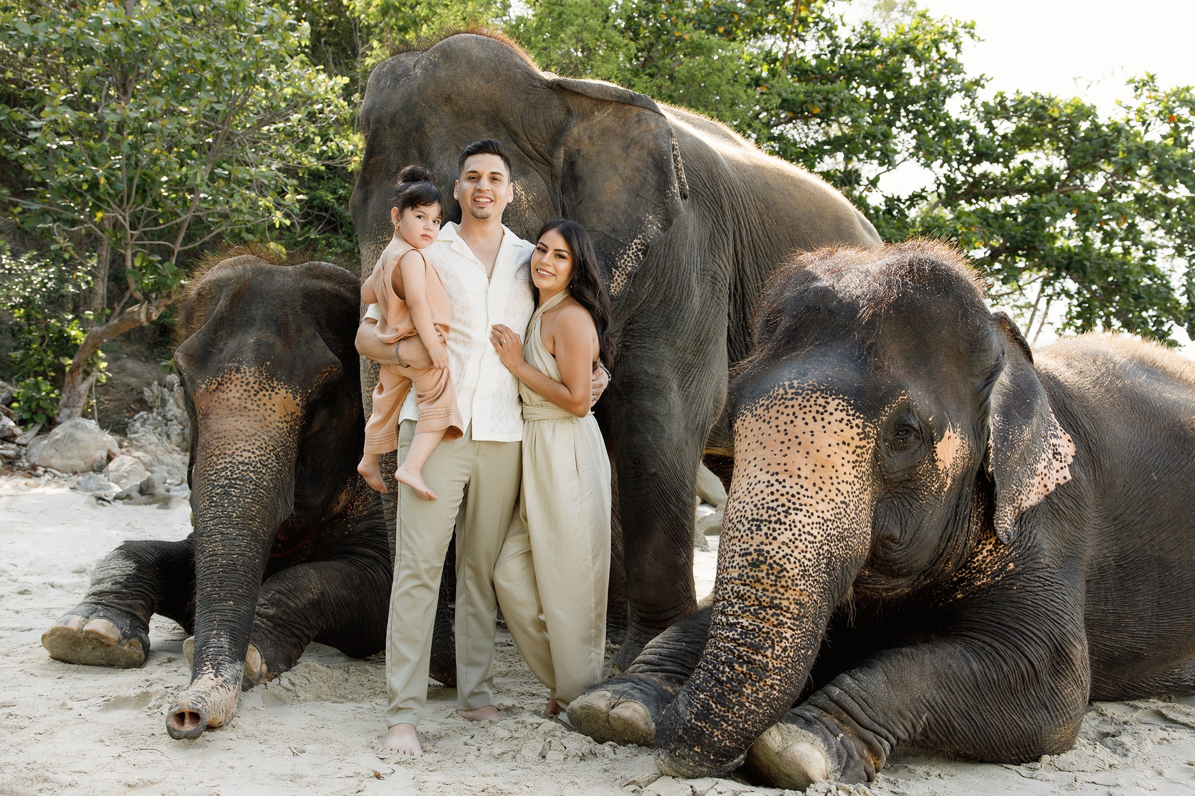 Фотосессия со слонами на Пхукете. Фотограф на Пхукете в Таиланде