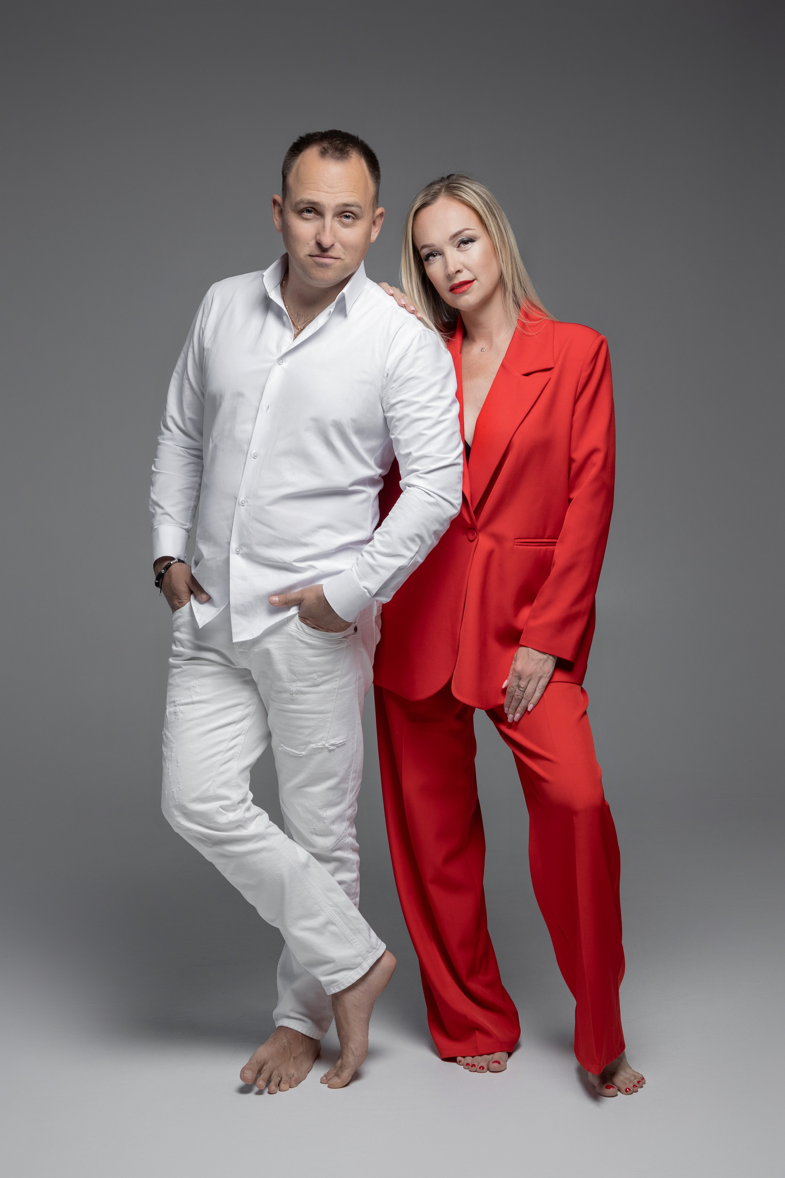 Фотосессия в белой студии. Фотосессия пары.