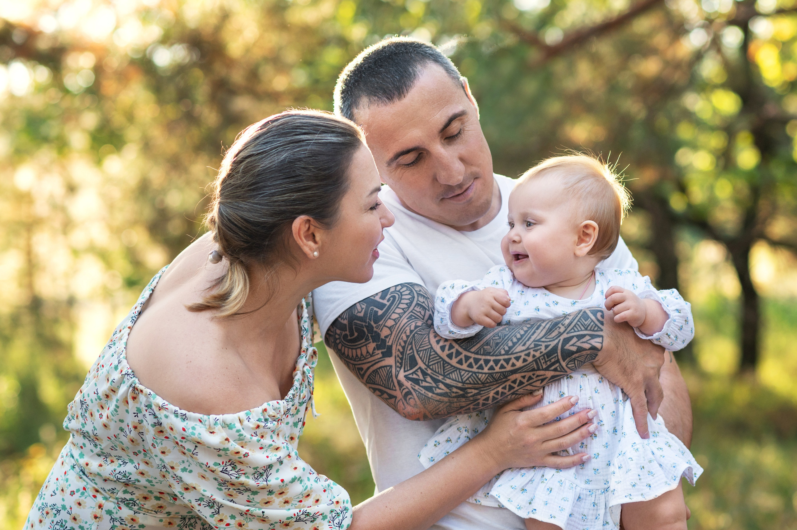 Семейная фотосессия на природе с ребенком