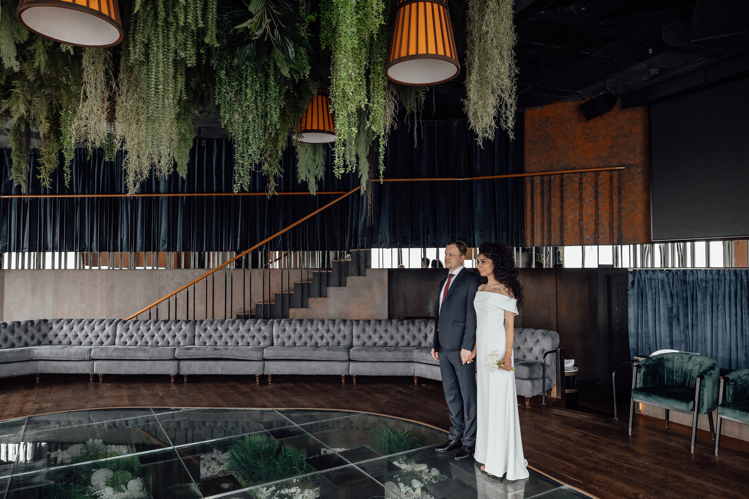 свадебная фотосессия ресторан Birds Москва Сити