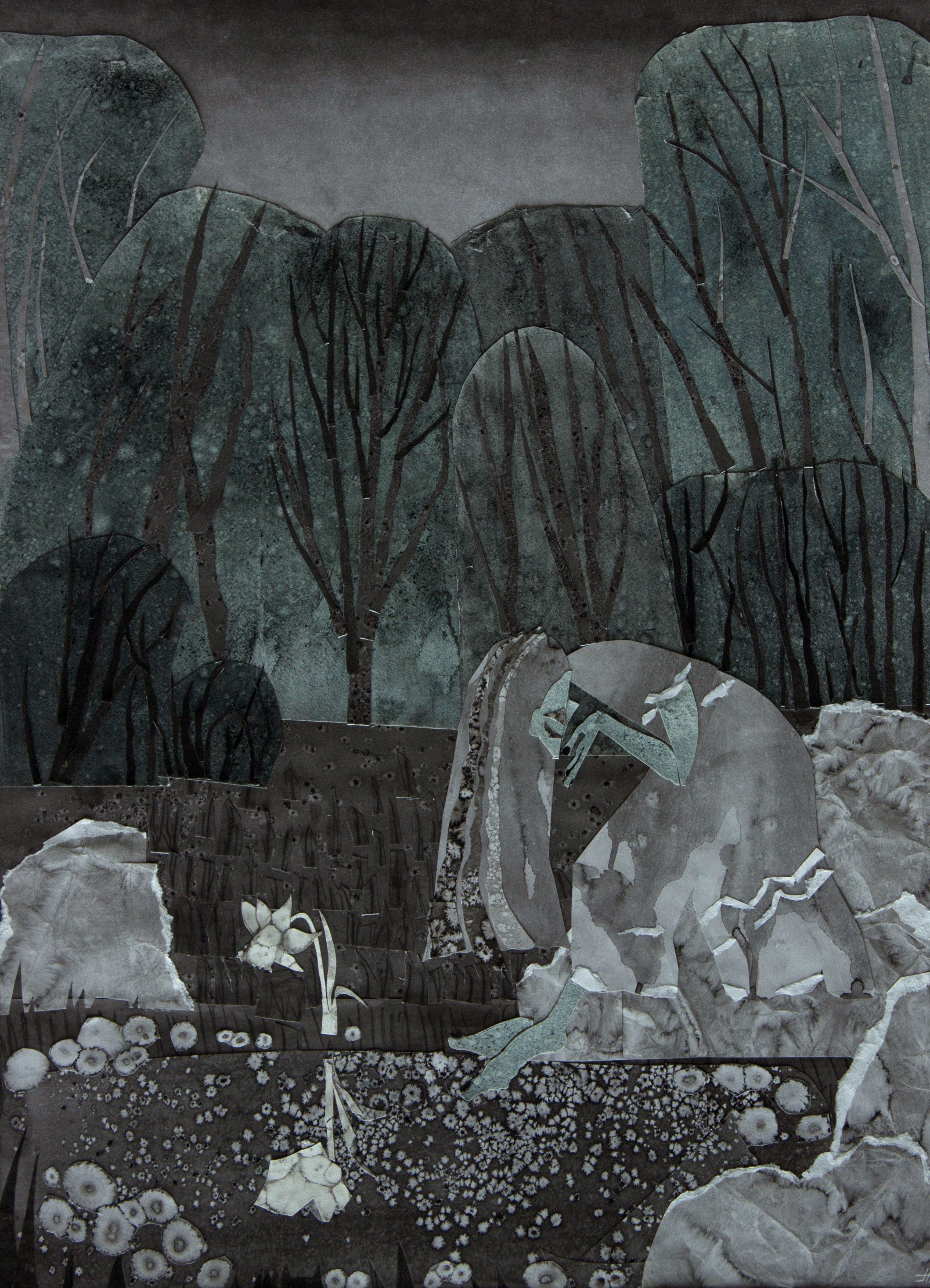 ЭХО коллаж 60х80 см 2016 г