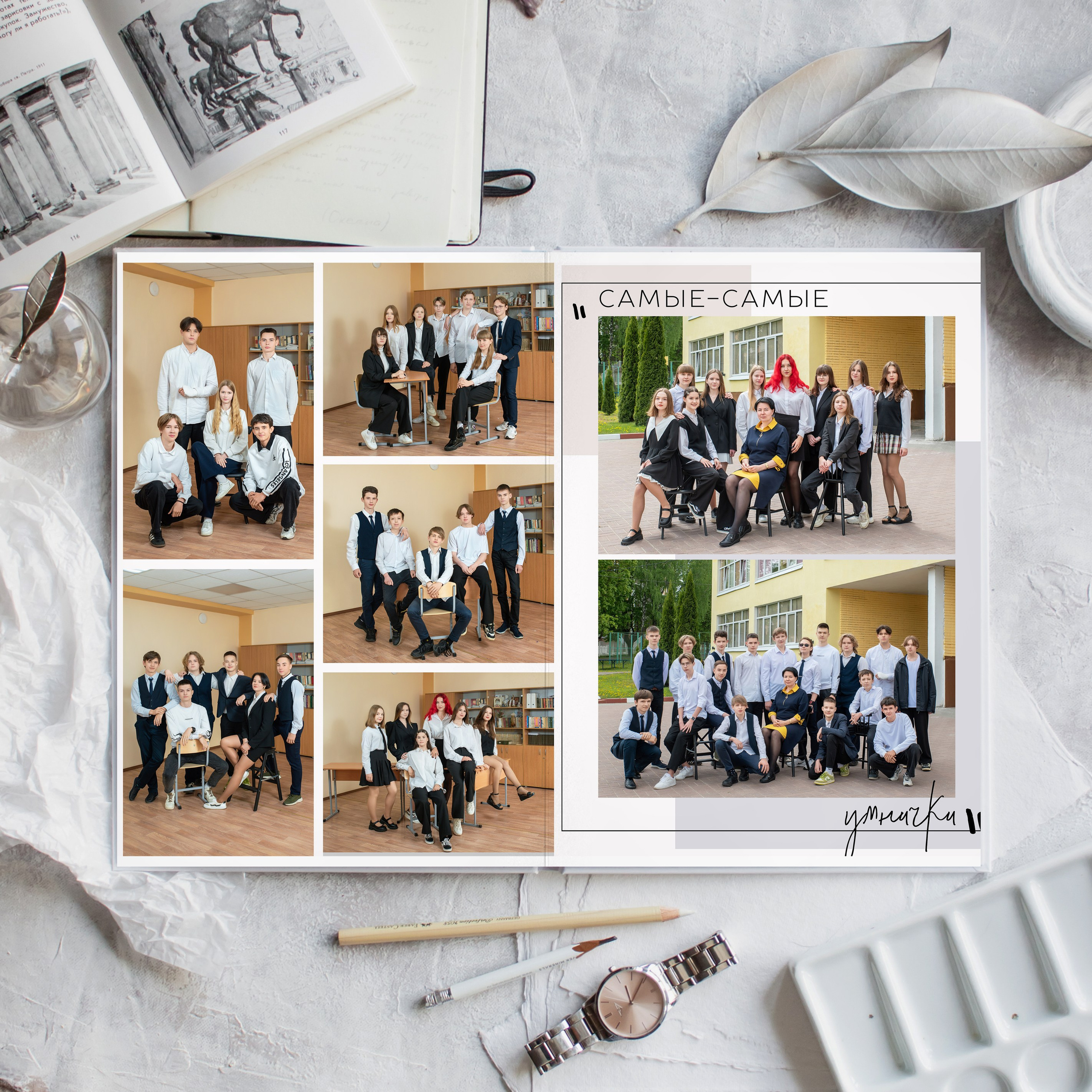 Стандарт альбом на 6 разворотов, единой верстки. Выпускные альбомы для детского сада и школы в Туле