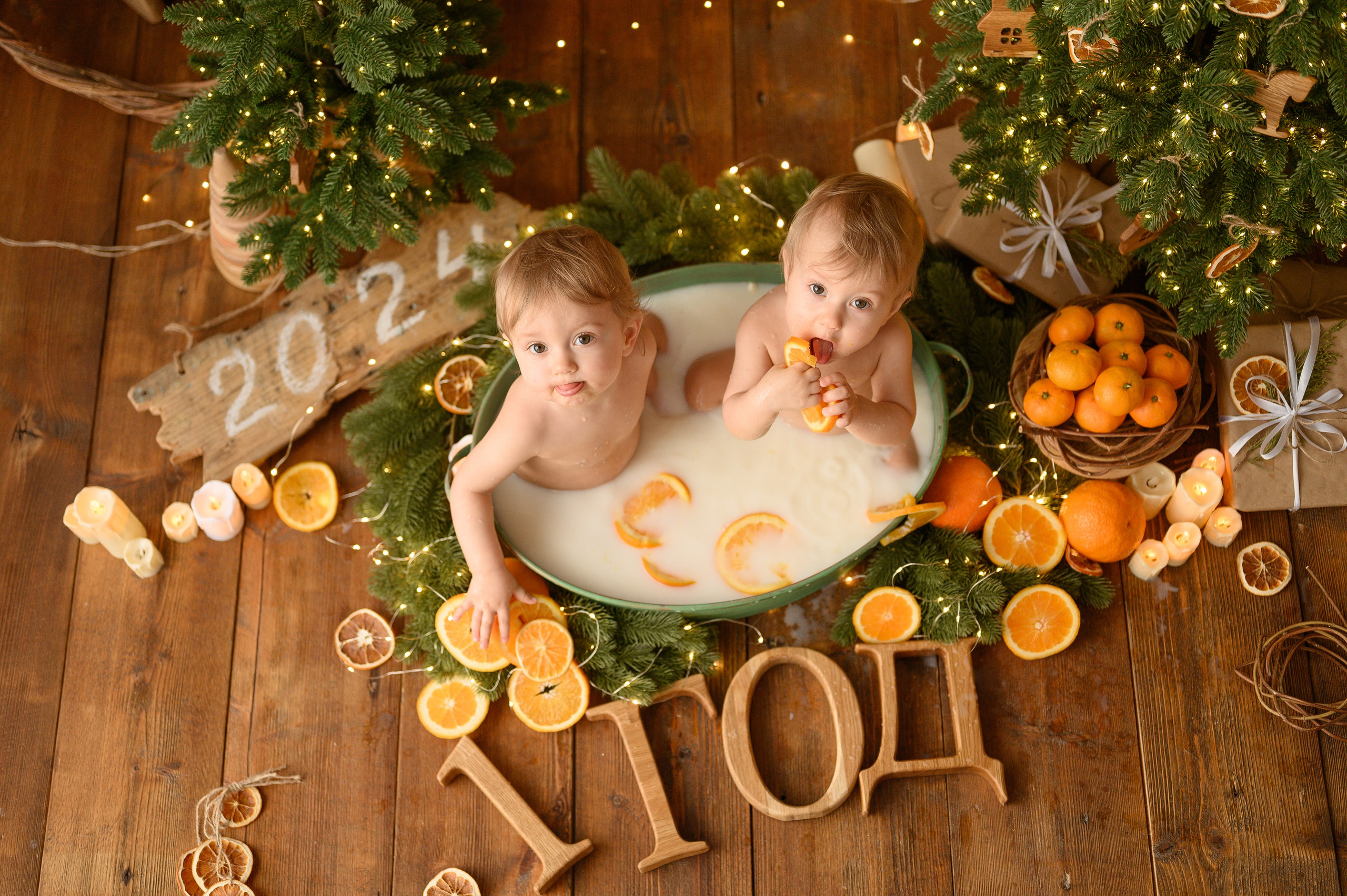 Катюше и Лизоньке годик. Детский и семейный фотограф Ирина Гладких