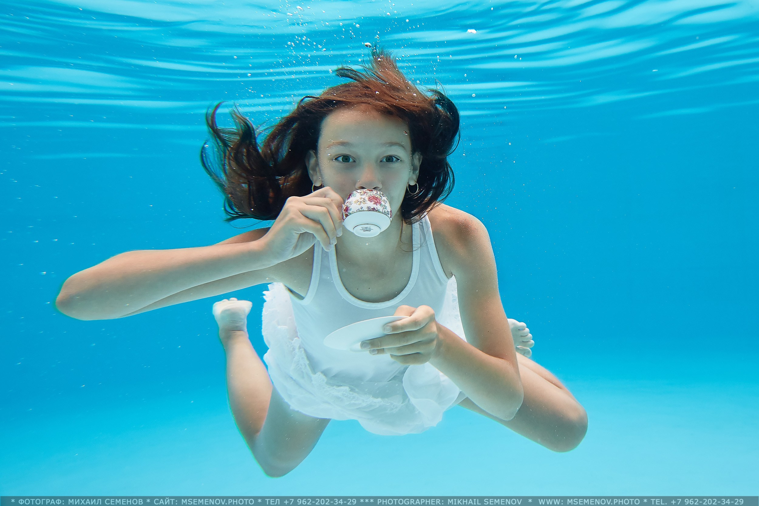 AQUA-photo session. Photographer for business Mikhail Semenov. Aqua photo studio, photo school