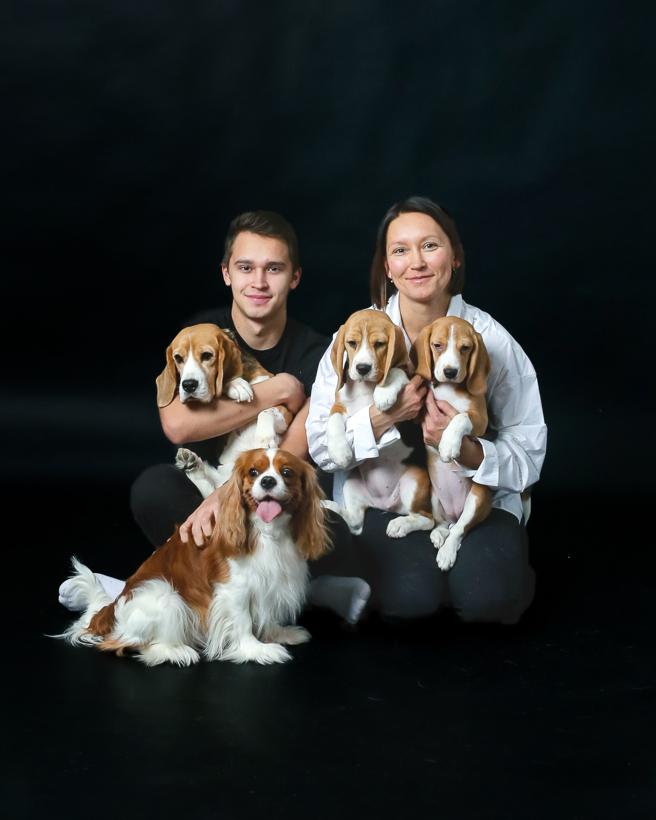 Любимые собаки и хозяйка. Фотостудия Автопортретная № 2 в Ижевске