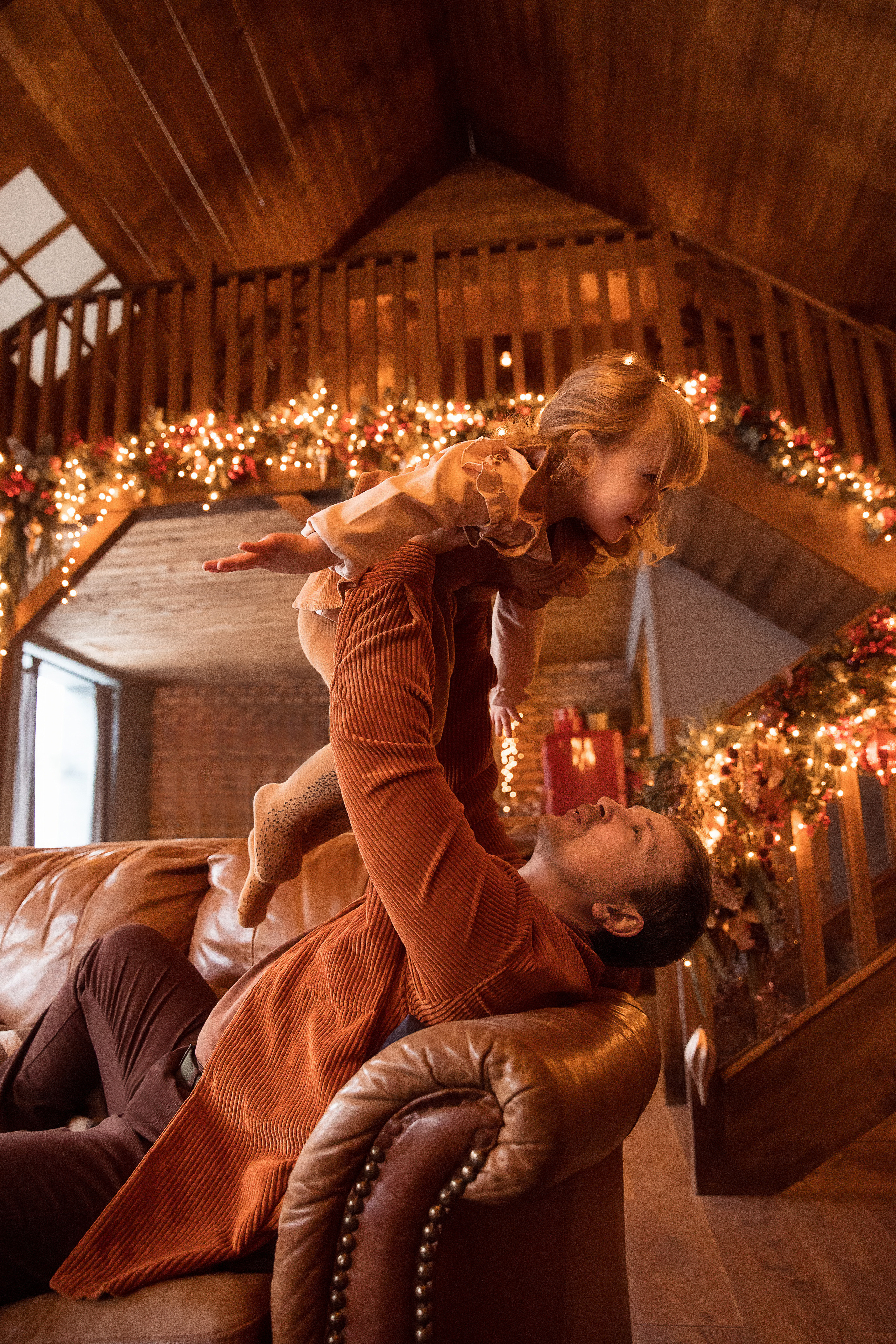 Новогодняя фотосессия с сопровождением стилиста-имиджмейкера, Шале. Семейный и детский фотограф в Москве Вера Ускова