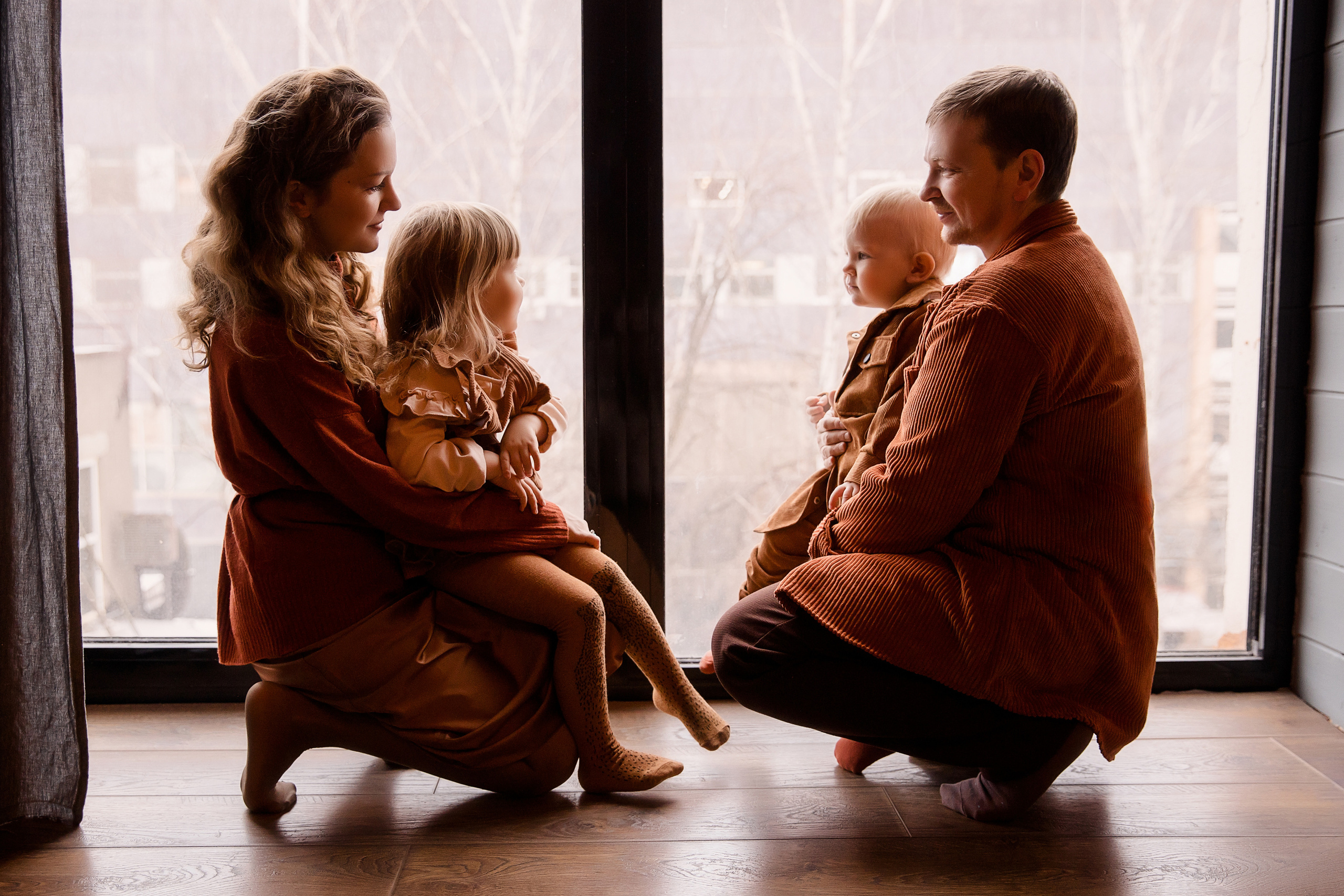 Новогодняя фотосессия с сопровождением стилиста-имиджмейкера, Шале. Семейный и детский фотограф в Москве Вера Ускова