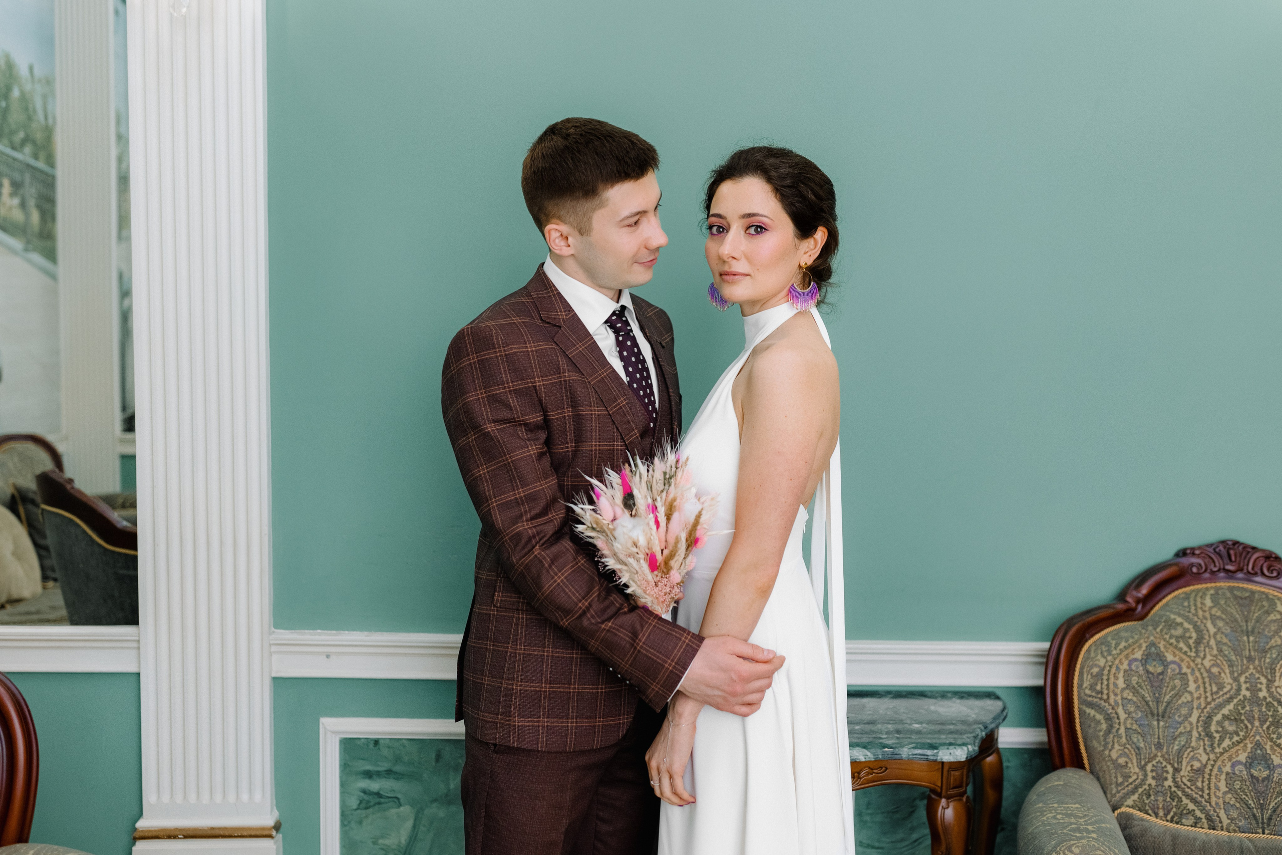 Свадебная фотосъёмка. Грибоедовский ЗАГС, МГУ. Портретный и семейный фотограф в Москве Мария Рослякова