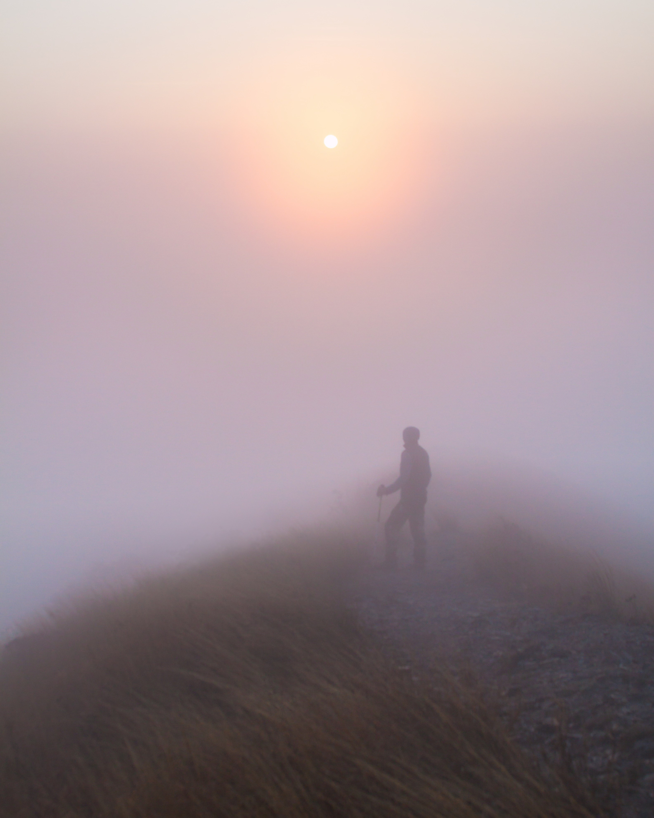 Рассвет среди облаков на Бештау