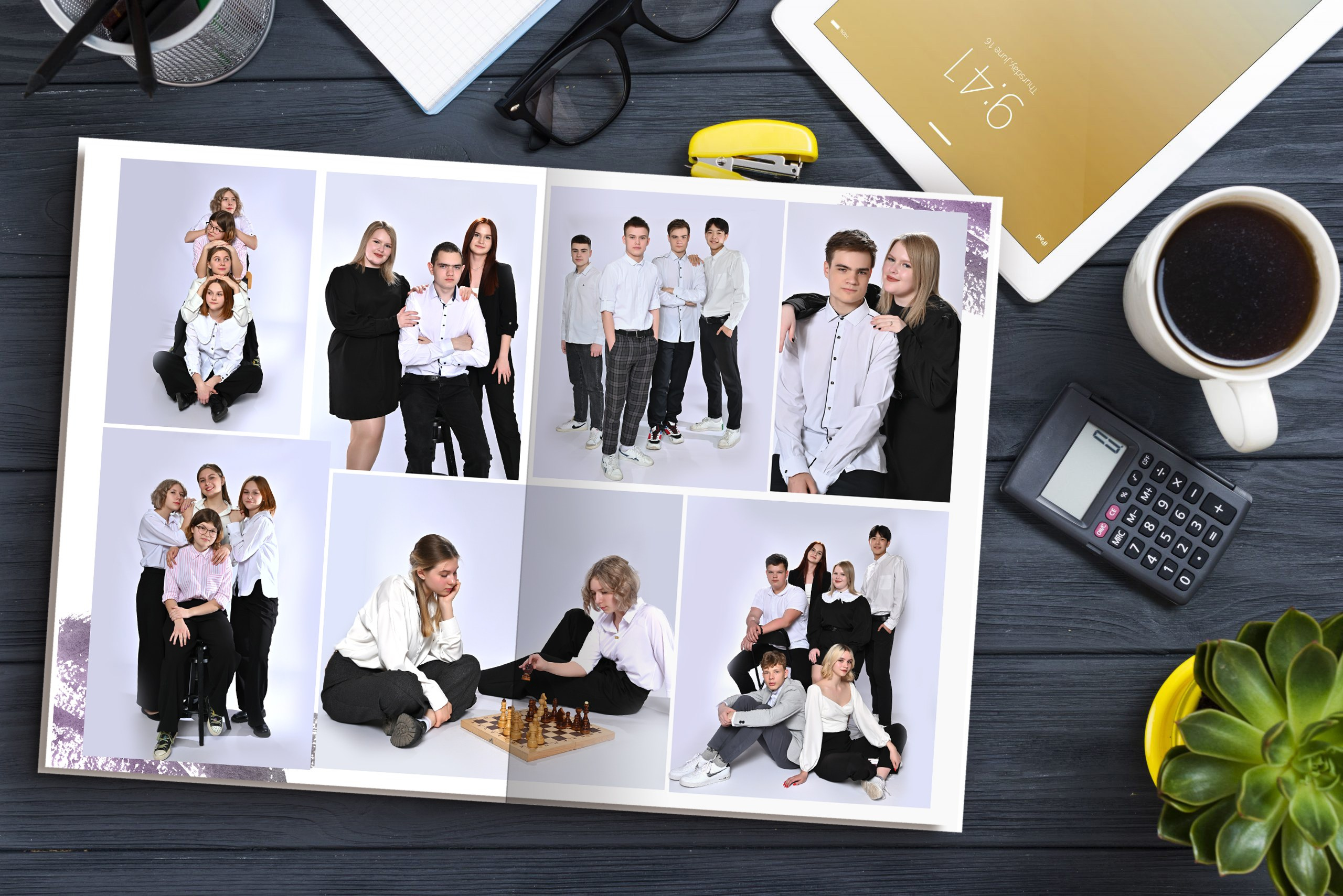 Штрихи — 5 разворотов. Надежда Хабарина школьный и детский фотограф в Самаре АЛЬБОМЫ от 1700р