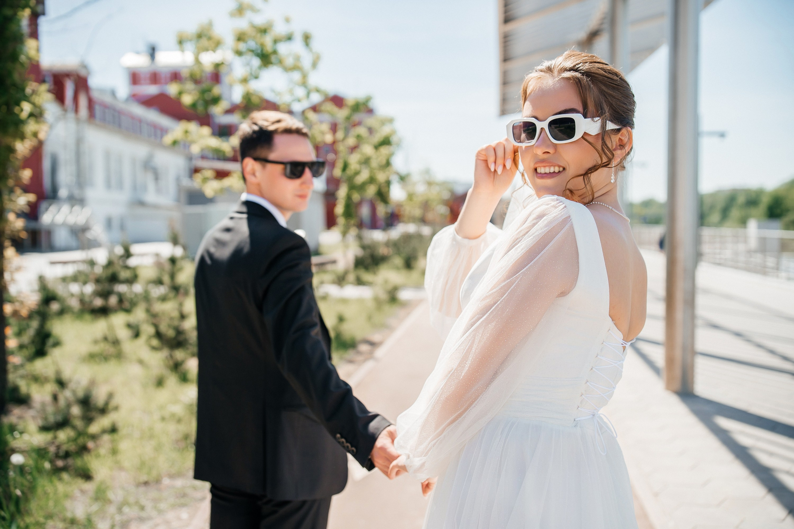 Свадьба в Орехово-Зуево: жених и невеста на новой набережной