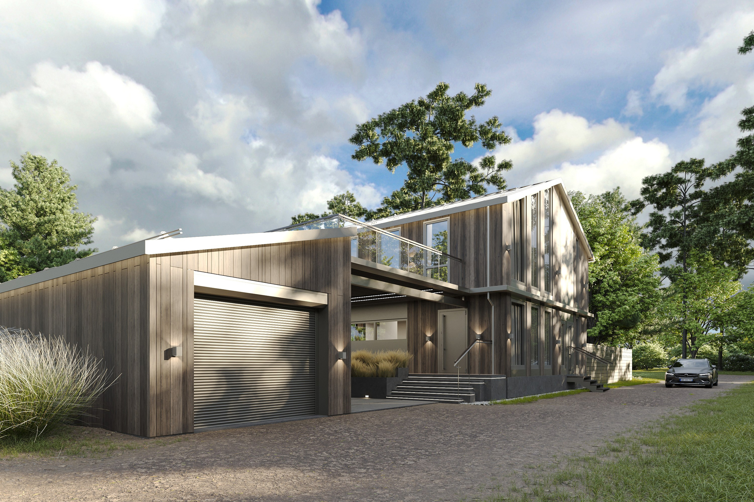 Реконструкция дачного дома из бруса. Дизайн интерьера и экстерьера в Санкт-Петербурге Яна Емельянова