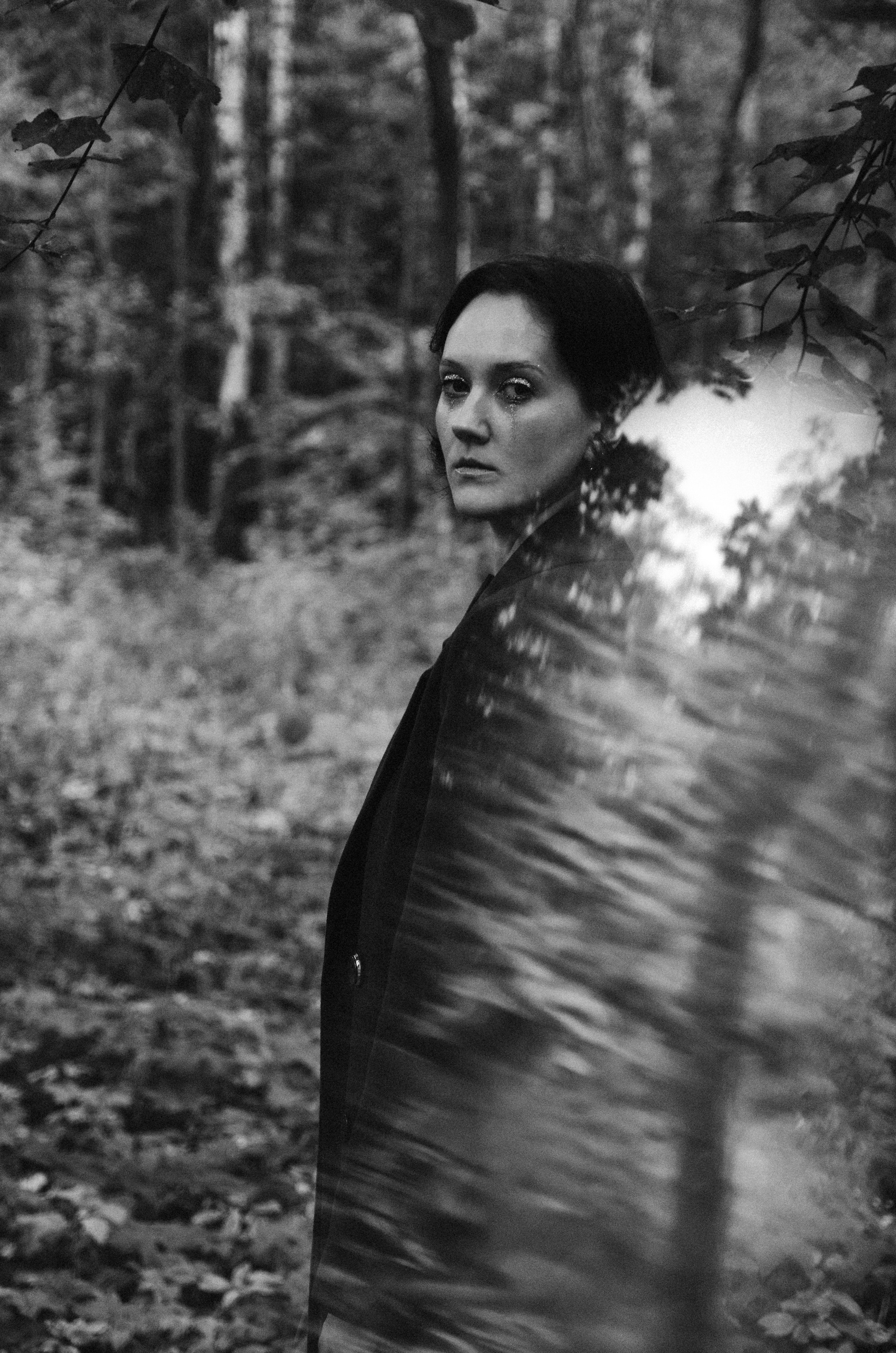 Чёрно‑белая фотосессия в парке Кусково. Портретный фотограф. Москва. Екатерина Малян