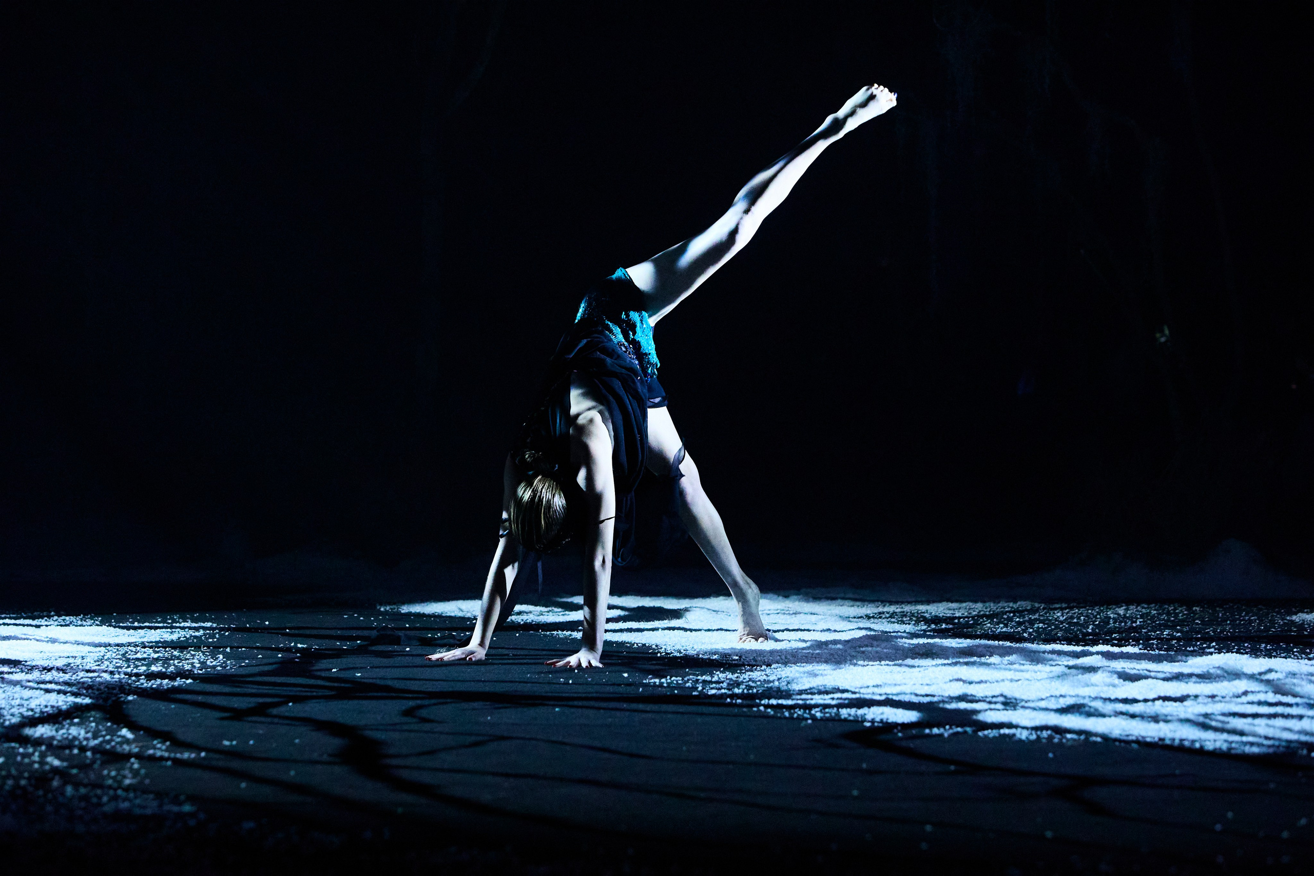 A dancer performs during the opening of the Romance Was Born Resort 2026 show at Australian Fashion Week.  Sydney,  15 May 2025, Carriageworks.