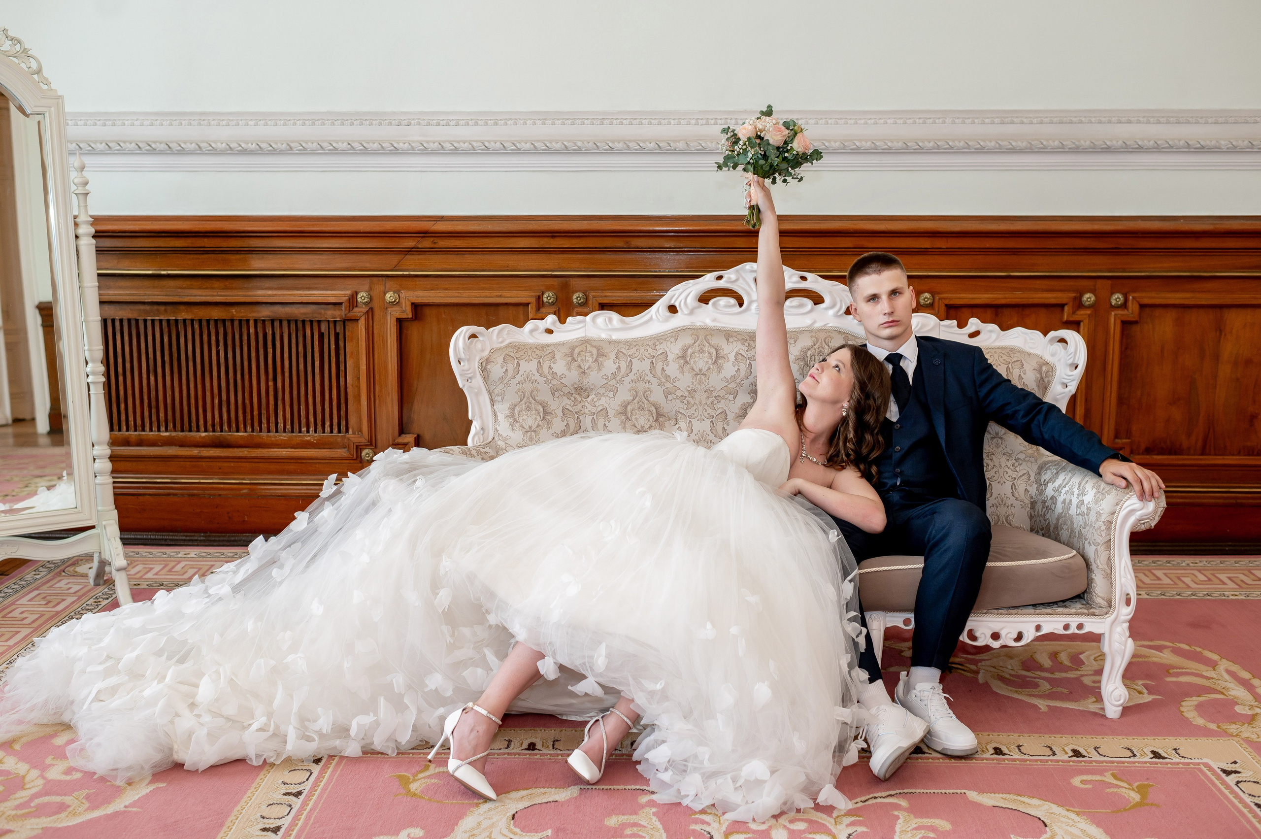 Зажигательная и динамичная свадебная фотосессия Анастасии и Максима. Портретный, семейный и свадебный фотограф в Санкт-Петербурге и в Пушкине Ширяев Денис