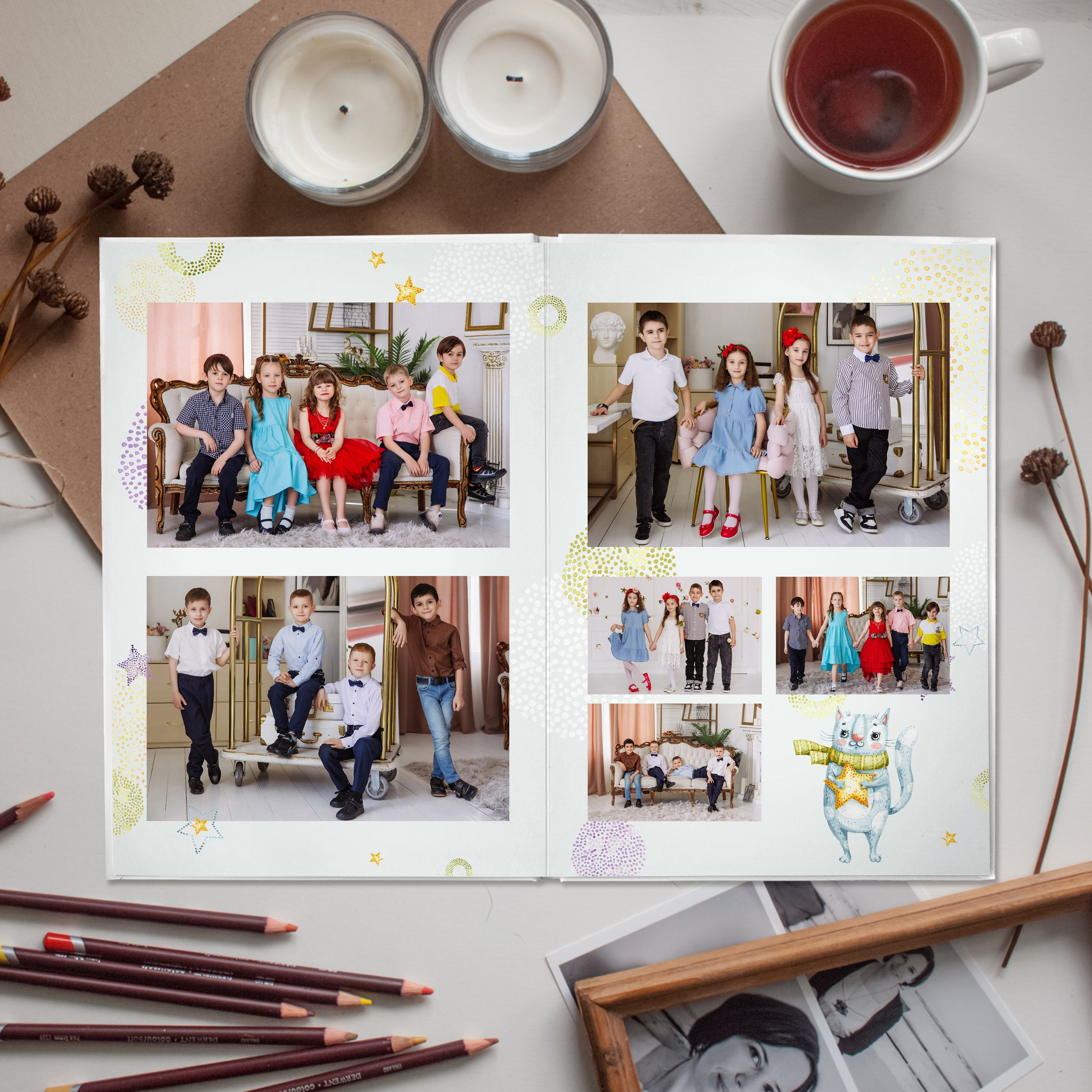 Групповое фото выпускников детского сада