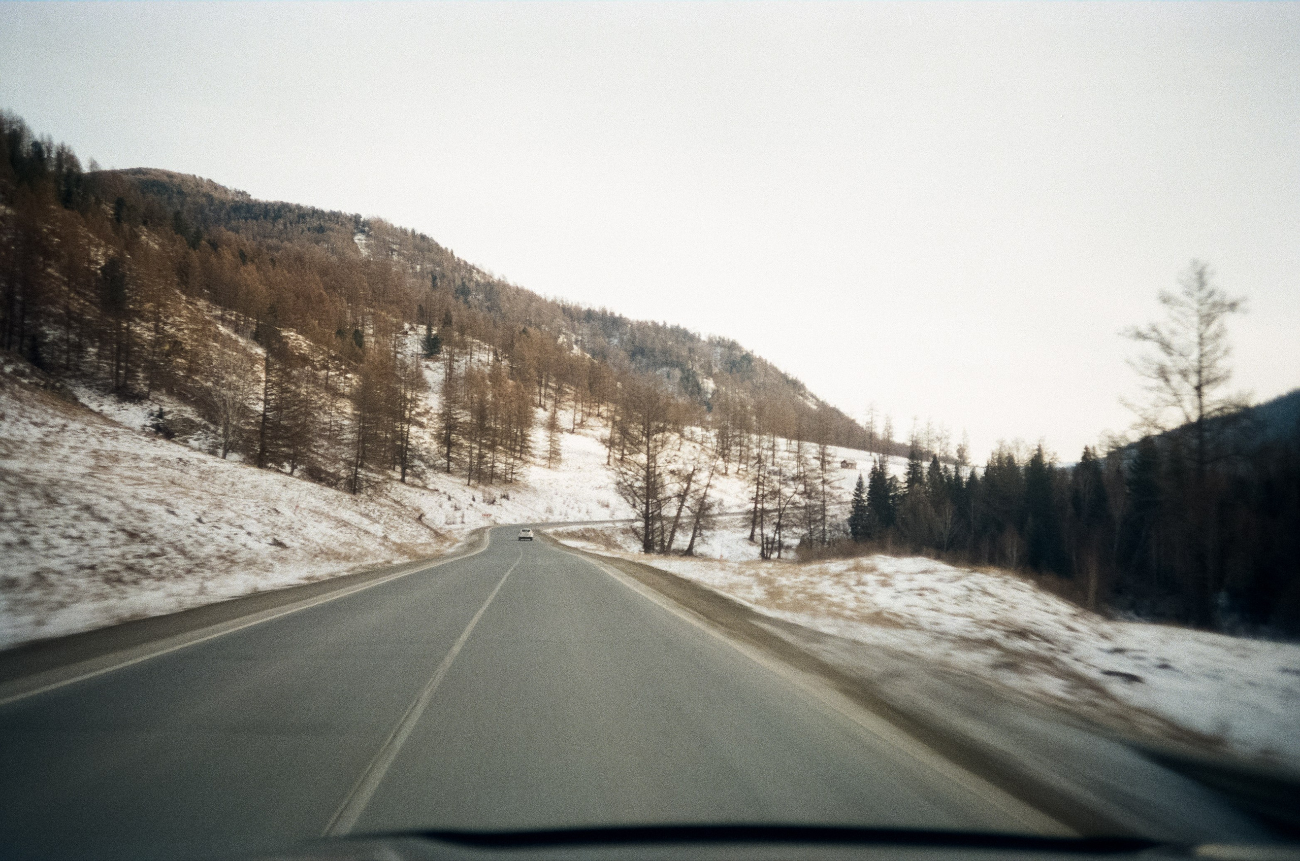 Семинский перевал, дорога из Land Cruser / 19 декабря 2023 года (-18℃)