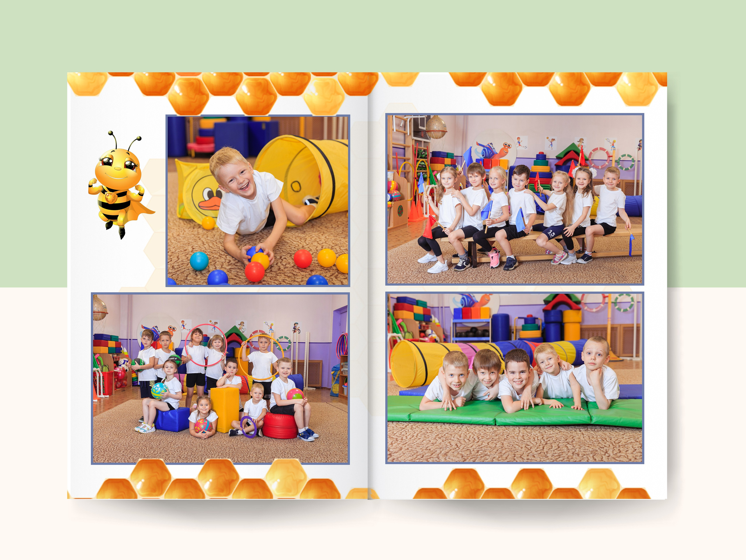 Выпускной альбом «Пчёлки» 21×30-5 разворотов (10страниц), цена 4700р. Семейный и детский фотограф в Санкт-Петербурге Алексеева Анна