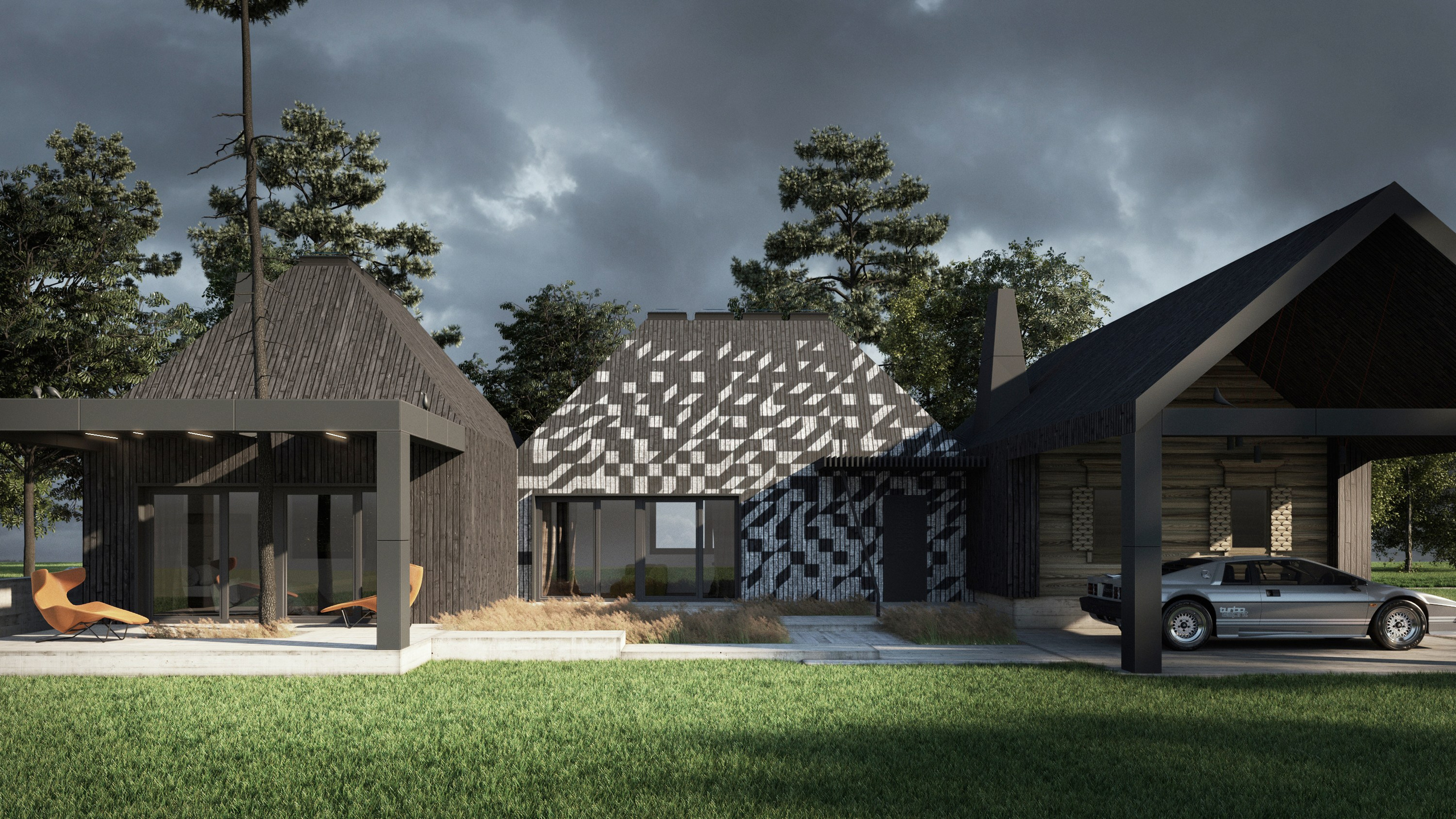 The hut. Paintings by the artist Sergey Ratchin