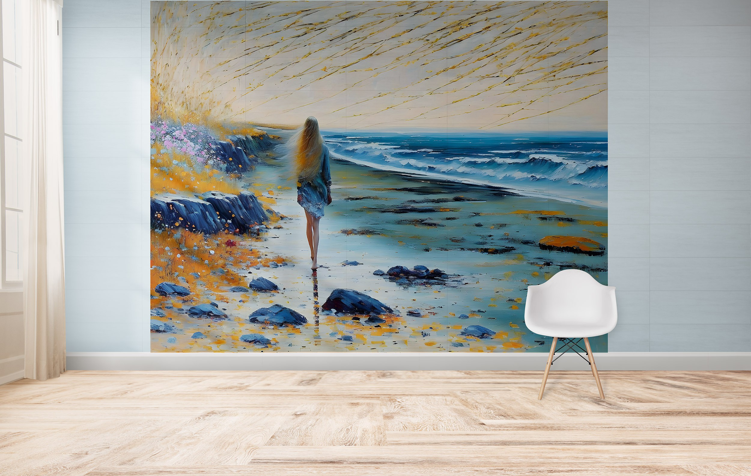 Digital painting-print for interior “Into the distance…”. AI Photo Retoucher and Image Restorer Zhanna Ognivo