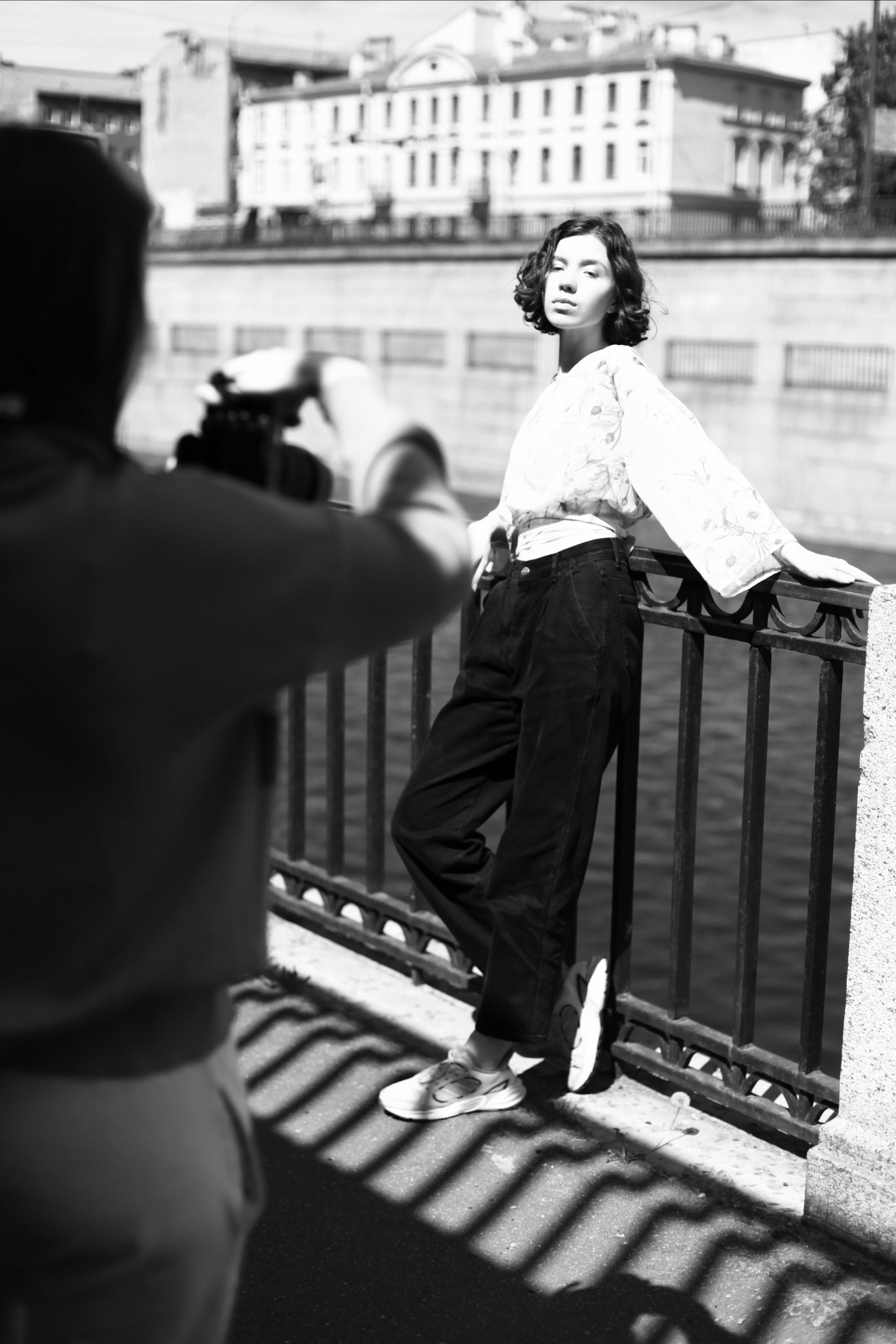 черно-белый портрет с занятий в фотошколе фото Владимир Лёвин