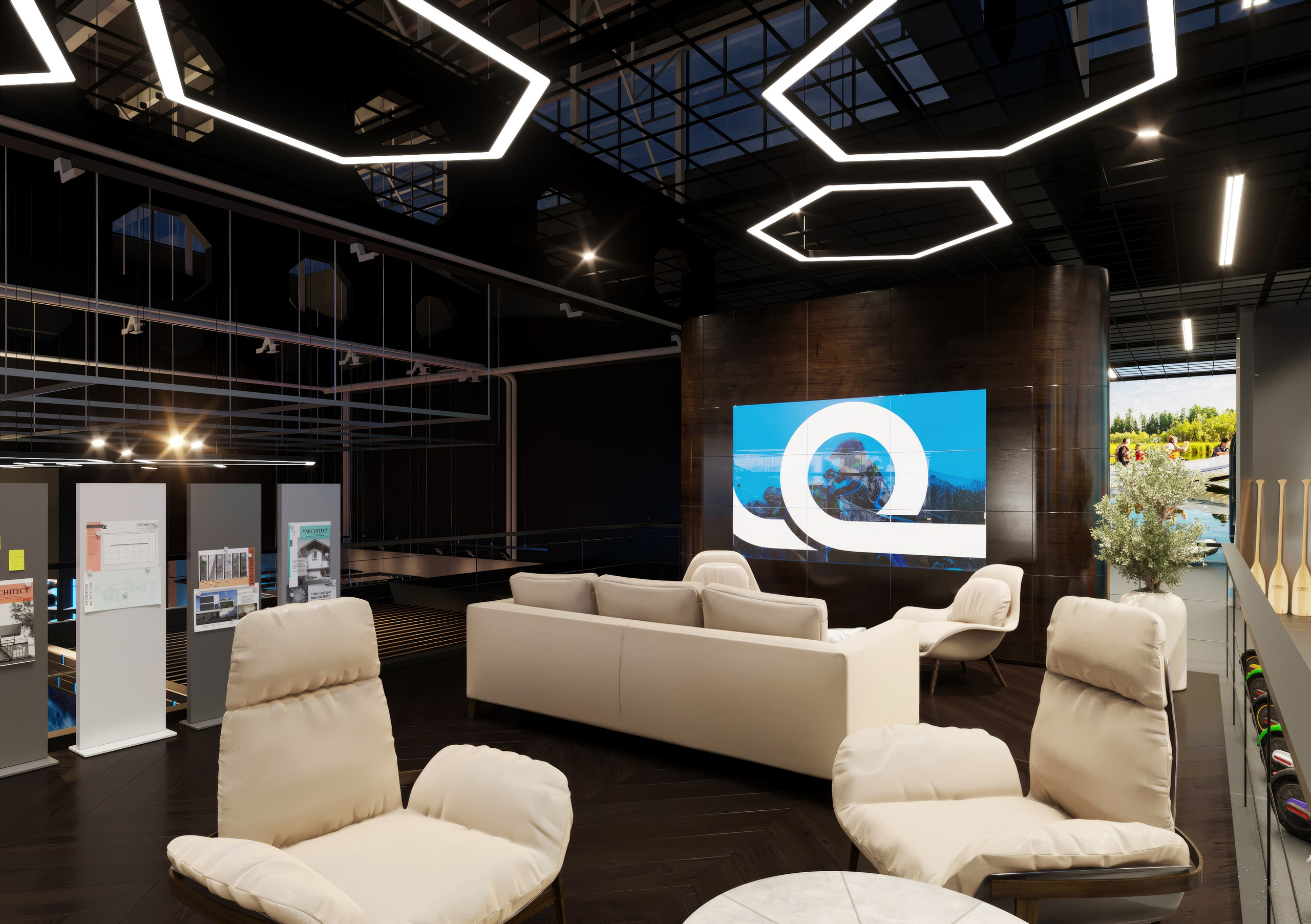 Motorbike Showroom Design Project — Bold and Modern Retail Space. 3D INTERIOR AND ARCHITECTURE VISUALIZATION