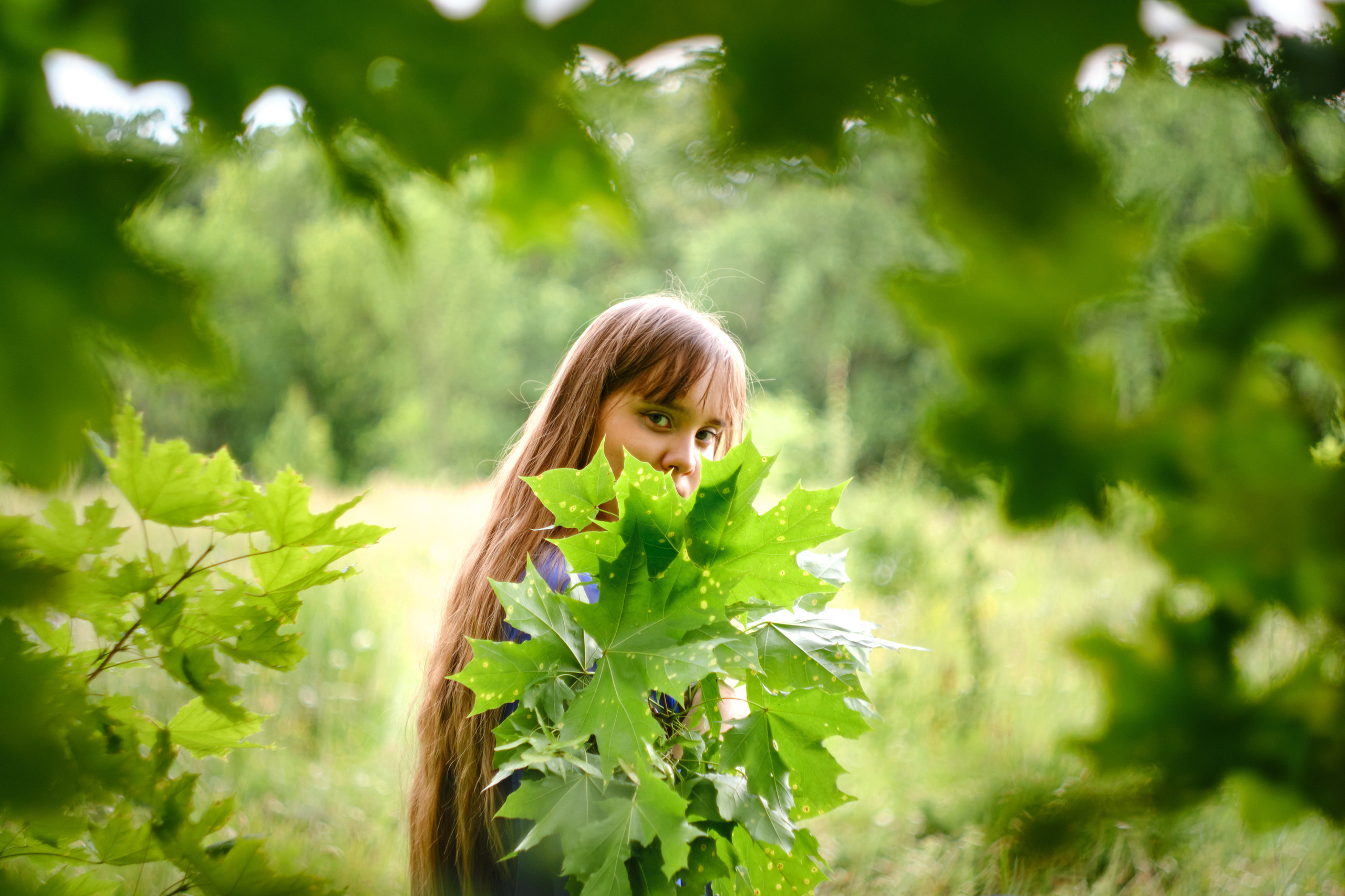Детская фотосессия на природе летом
