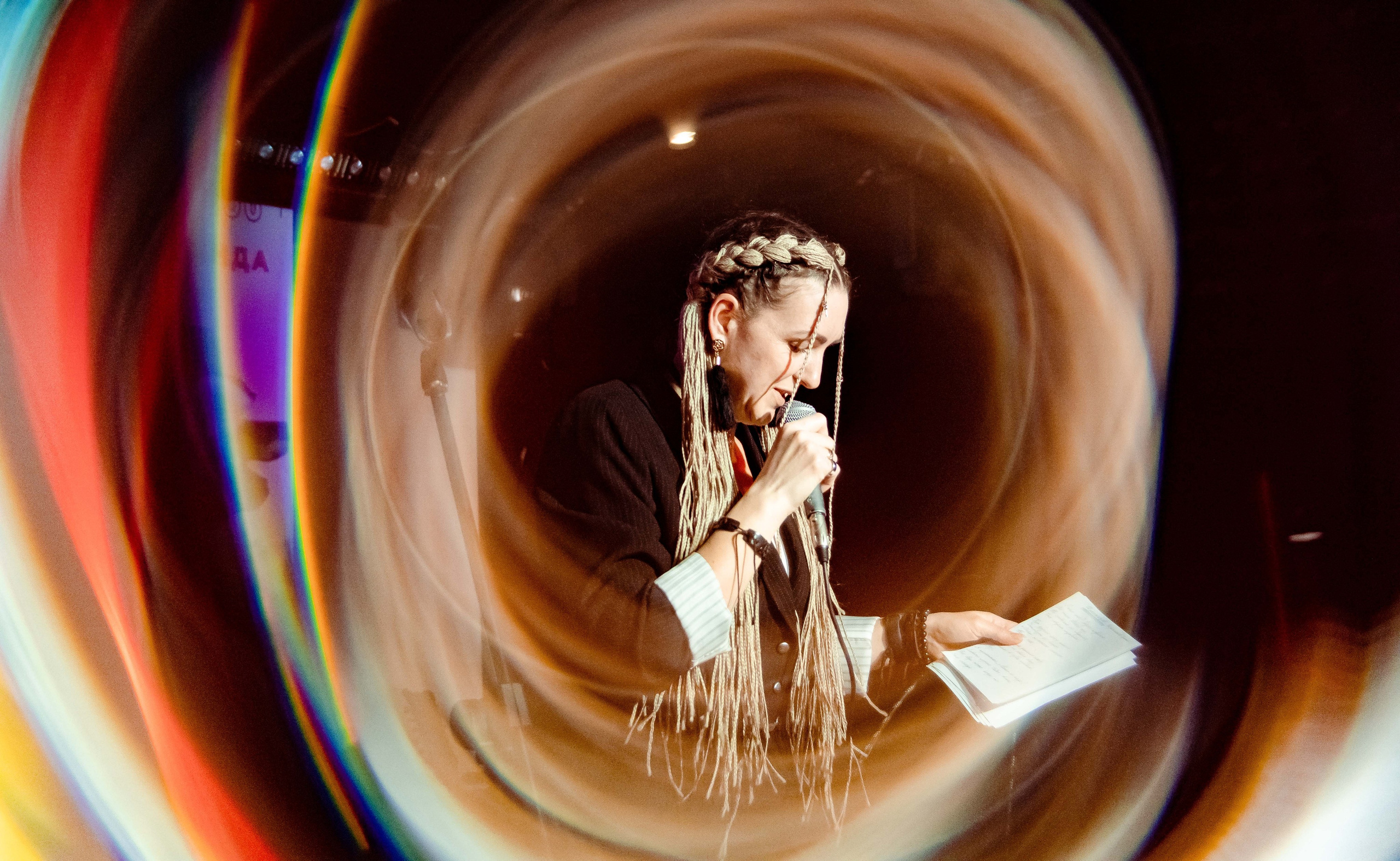 Репортажные фотографии творческого вечера Такие дела, Панда