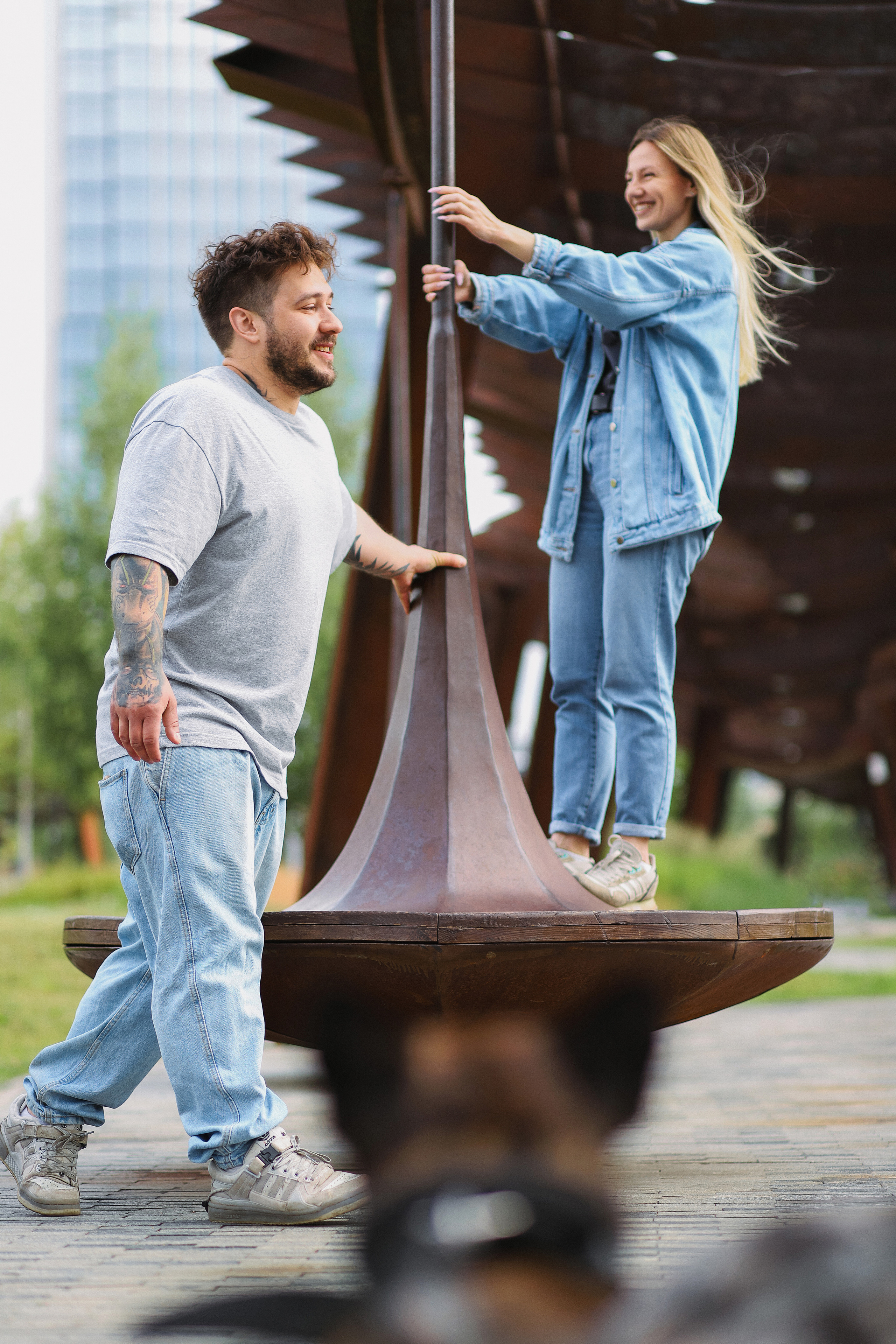 Lovestory Лёша & Аня, Веня & Бармалей в Тюфелевой Роще. Портретный и семейный фотограф в Москве Мария Рослякова
