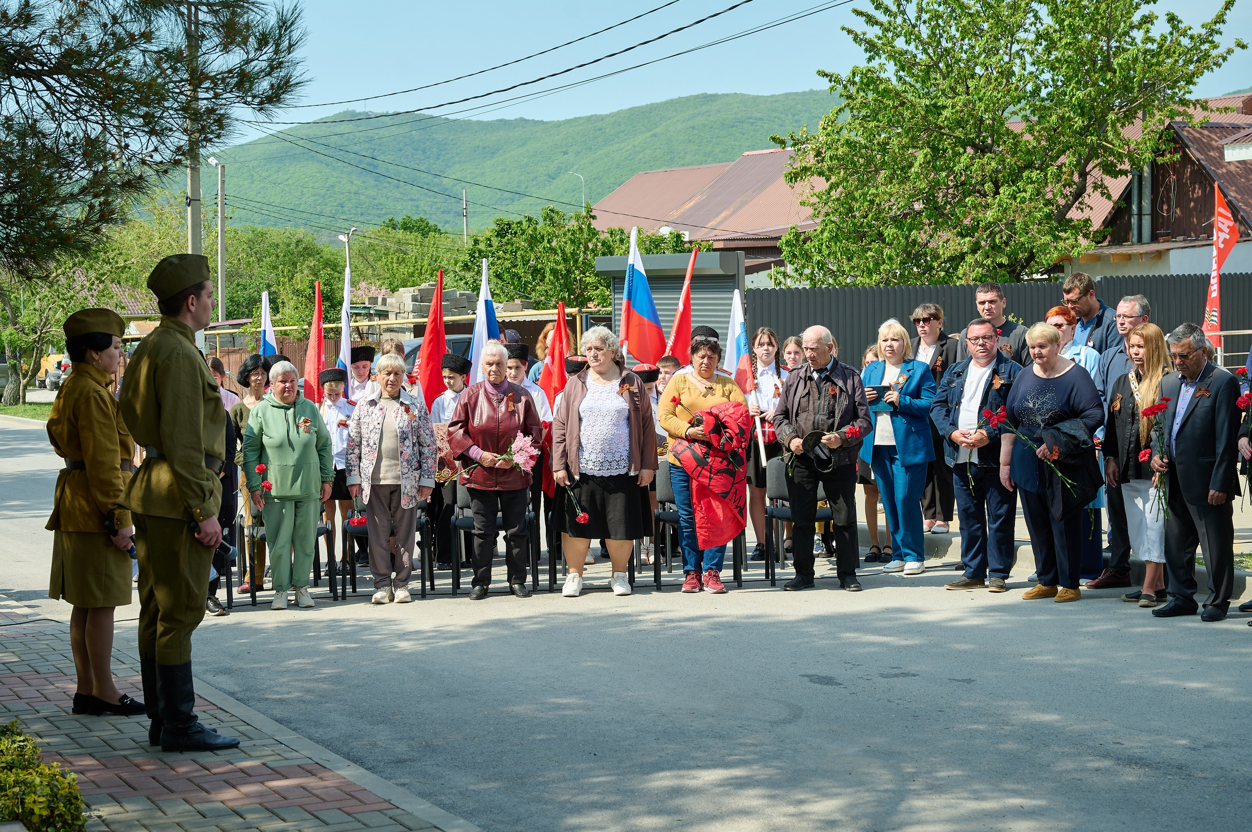 Митинг к 9 мая в с. Виноградное. Жизнь курорта Кабардинка в фотографиях