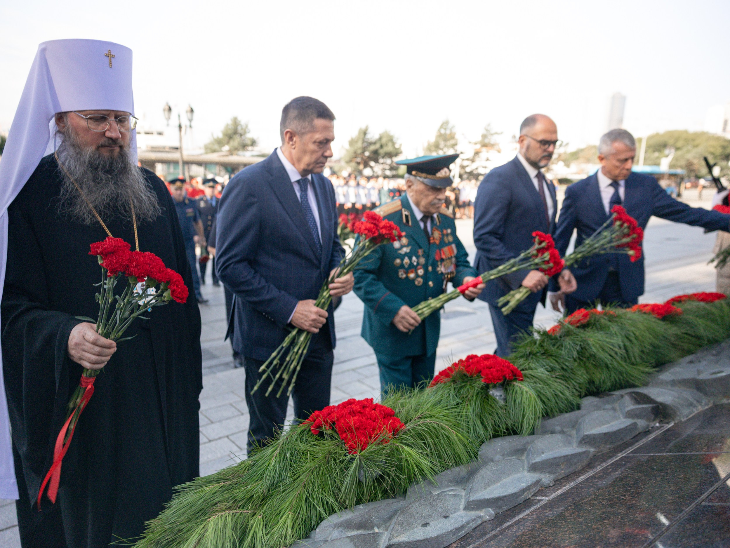 Памятная акция у мемориала «Боевая слава Тихоокеанского флота». Фотограф Наташа Скрипка