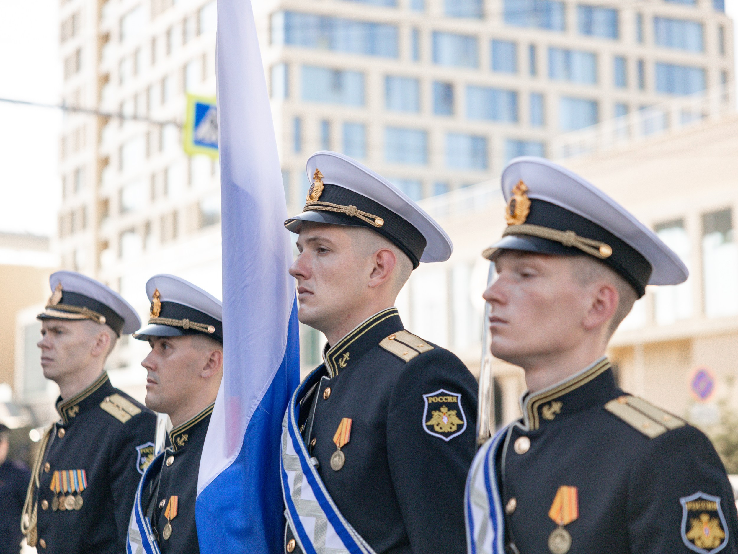 Памятная акция у мемориала «Боевая слава Тихоокеанского флота». Фотограф Наташа Скрипка