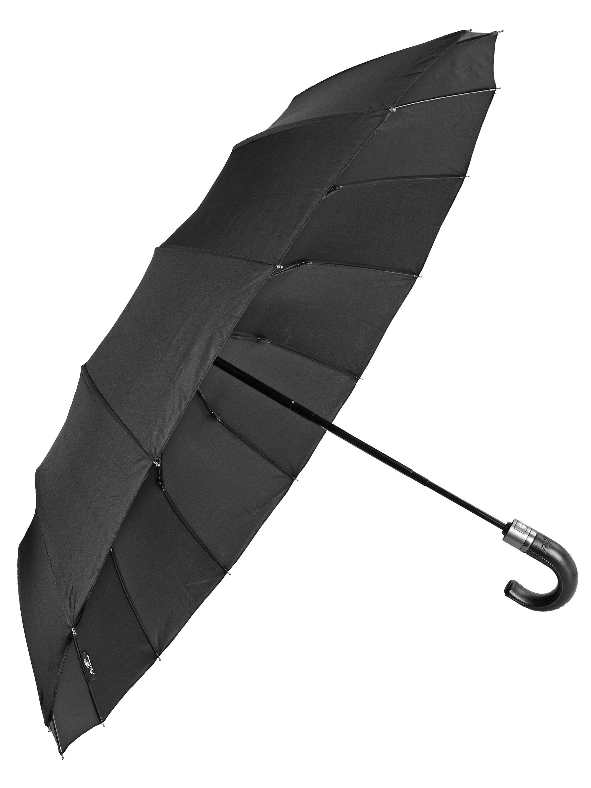 чёрный зонтик на белом фоне