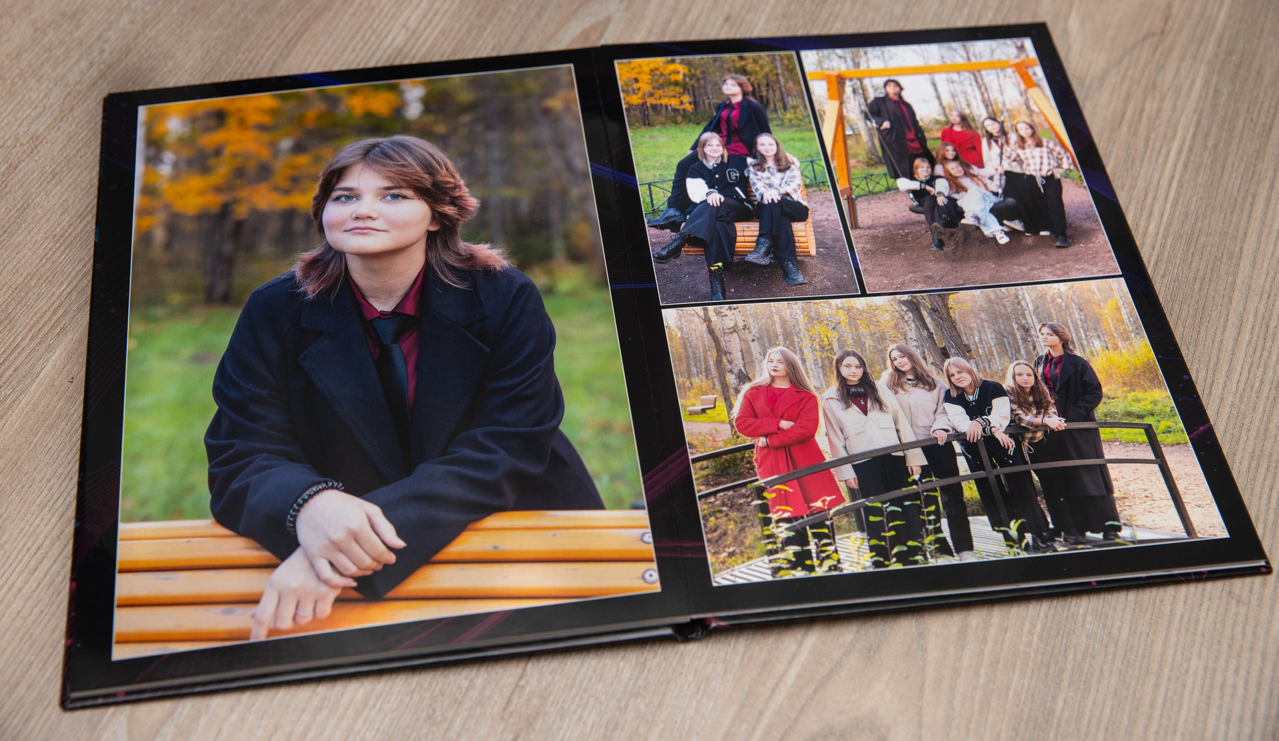 осенняя прогулка в выпускном альбоме