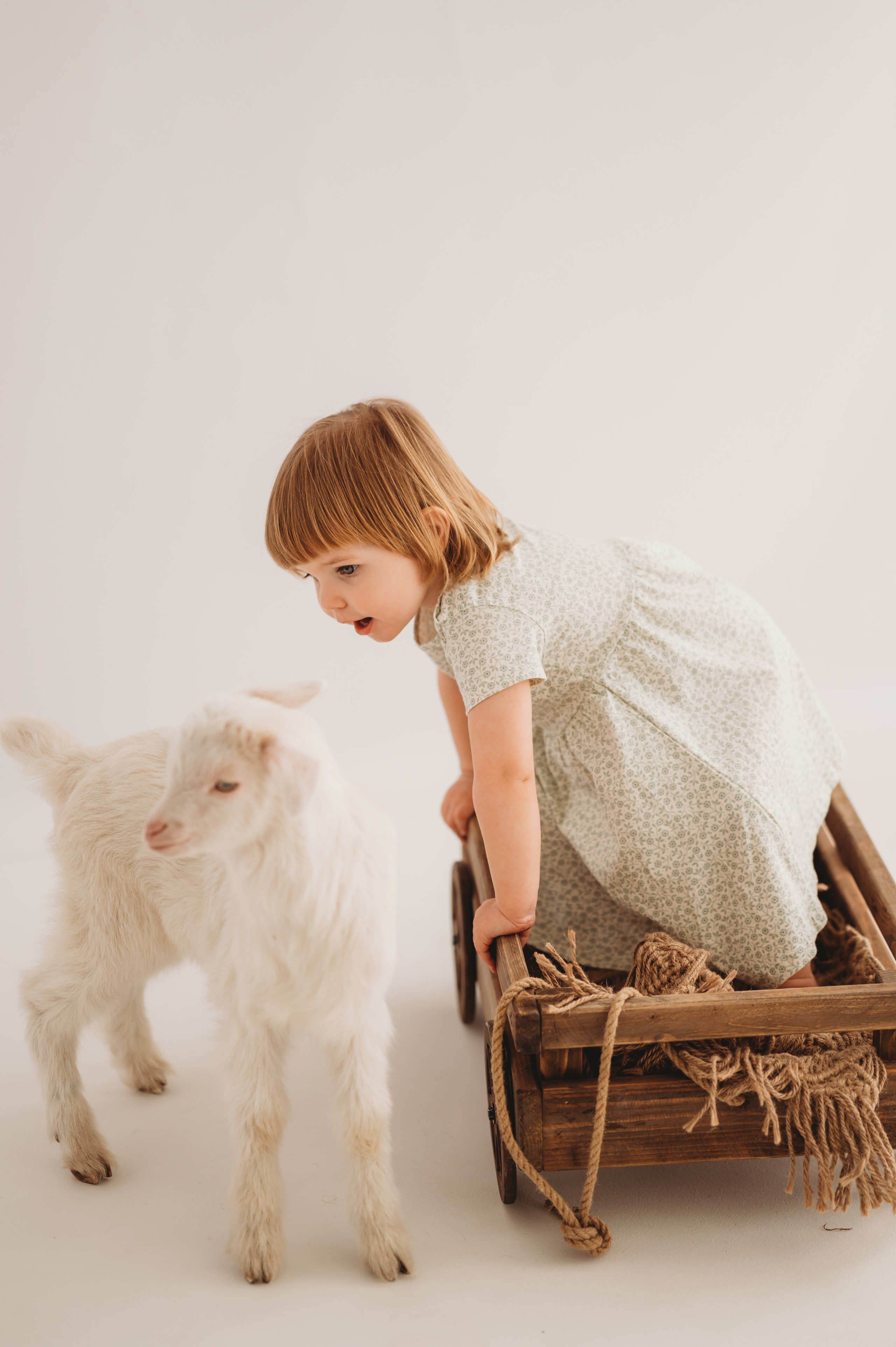 Полинка и козленок. Детский и семейный фотограф Ирина Гладких