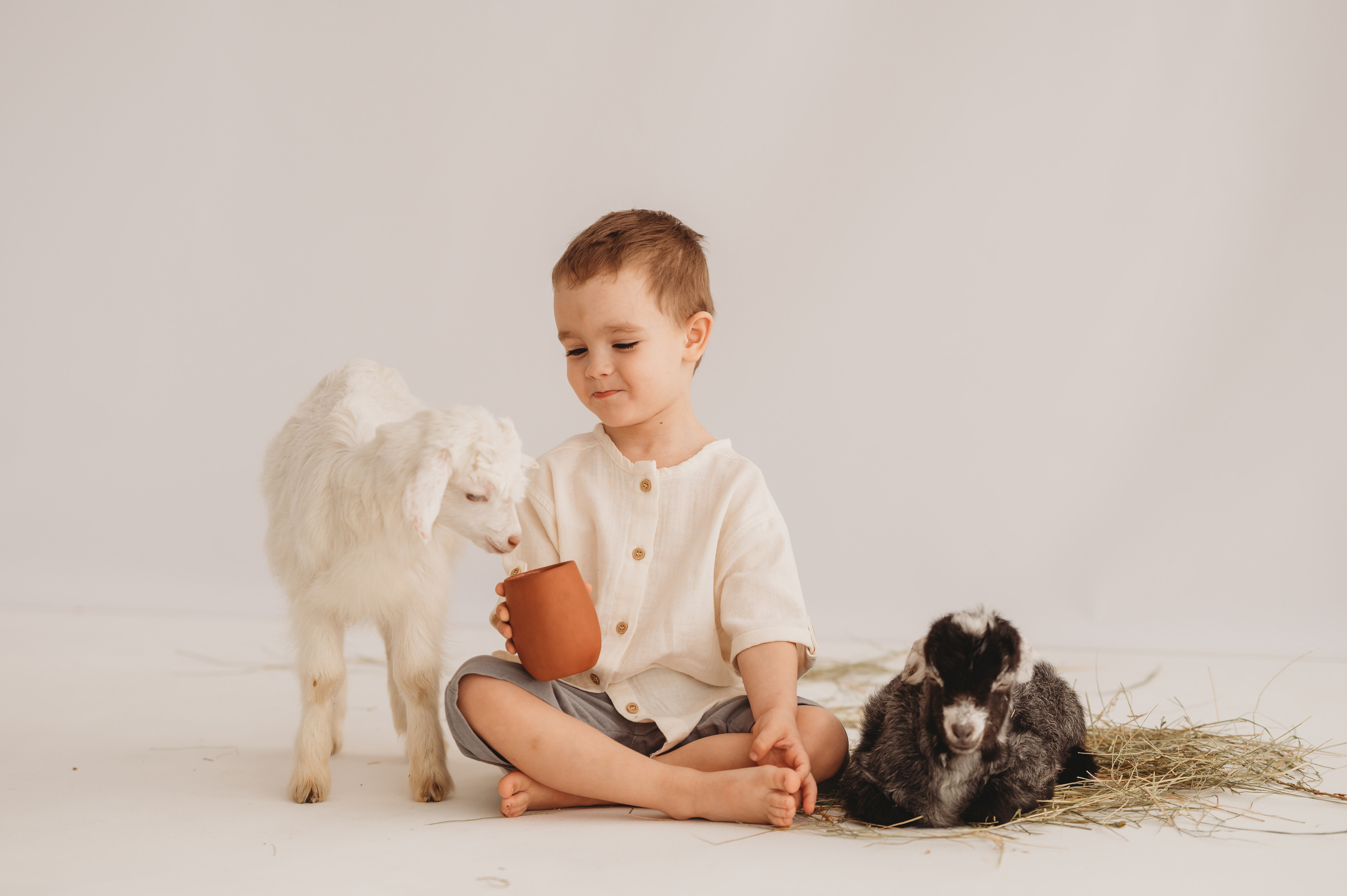Кирюша и козлик. Детский и семейный фотограф Ирина Гладких