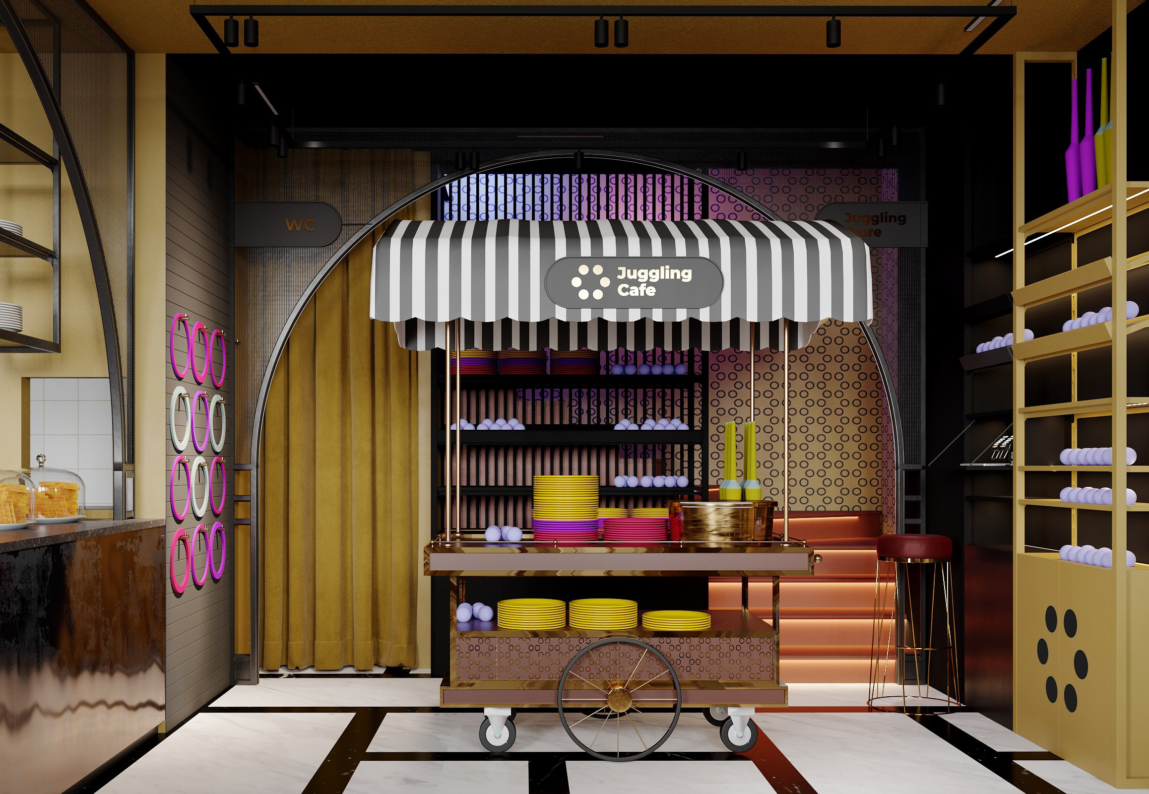 JUGGLING CAFE. Дизайн интерьеров в Санкт-Петербурге, Москве. Черемных Валентина