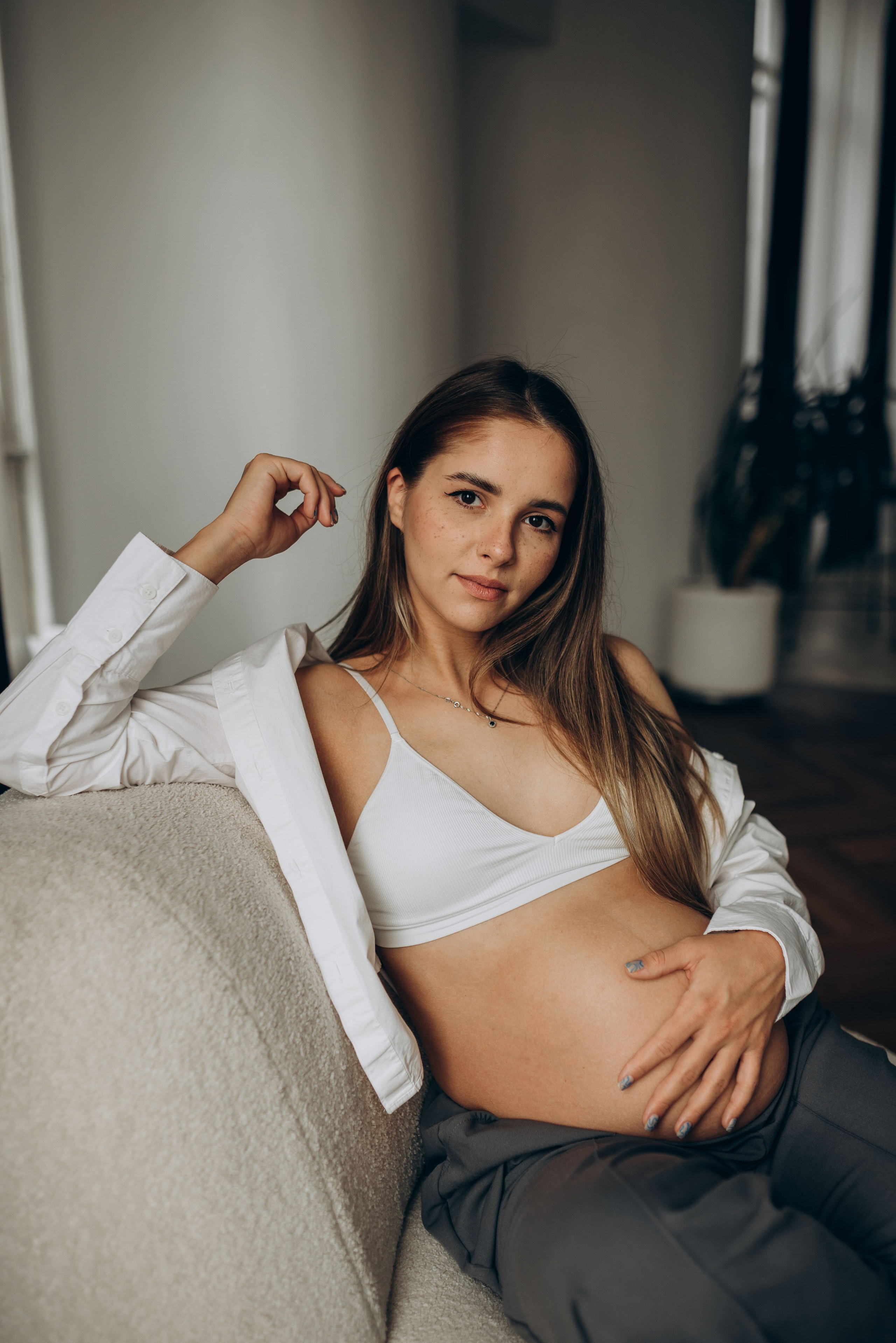 Фотосессия беременности в студии. Семейный фотограф в Домодедово и Москве Елена Пичугина