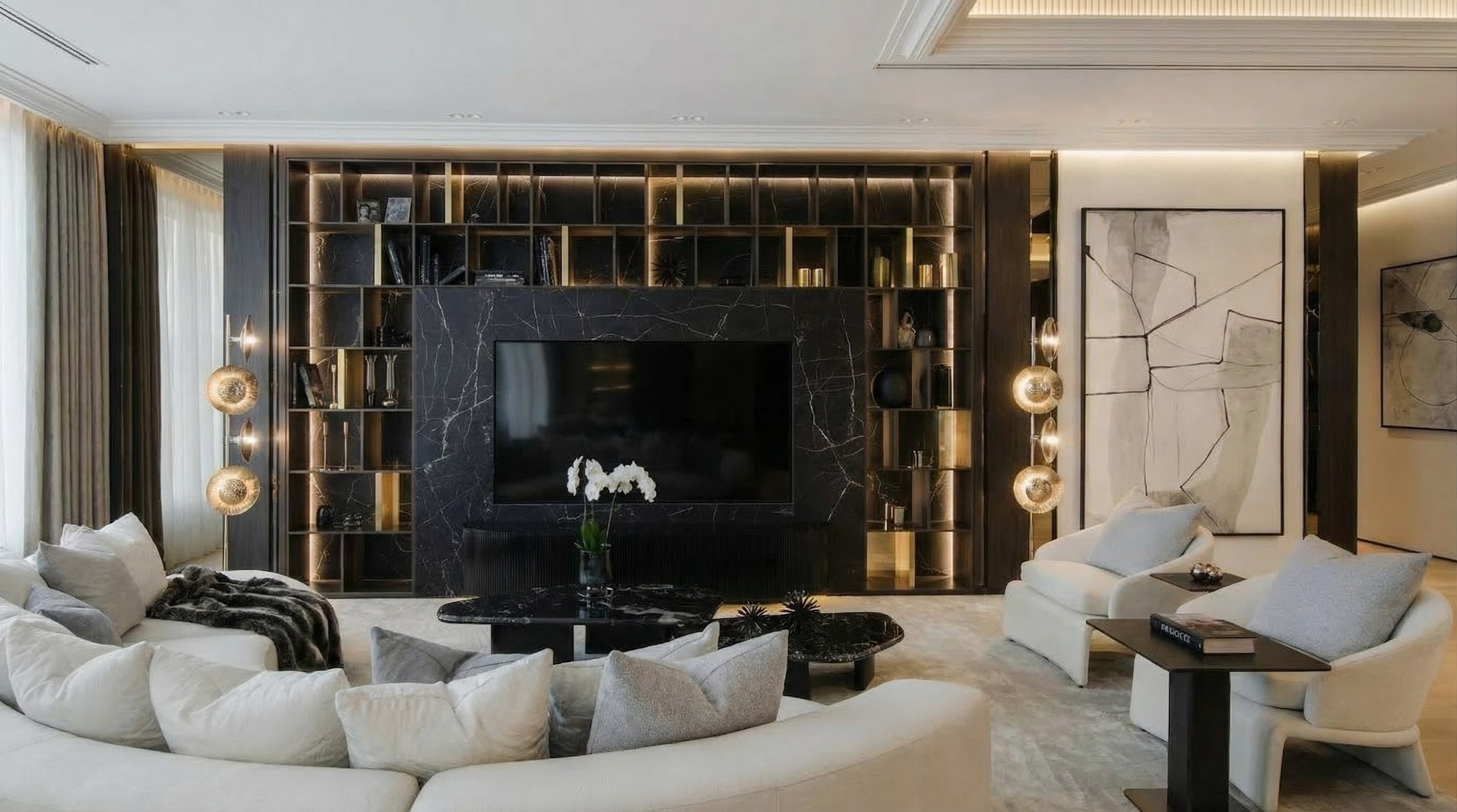 Дизайн двухуровневого пентхауса 500 м² с террасами и Wellness-зоной | Валерия Котович