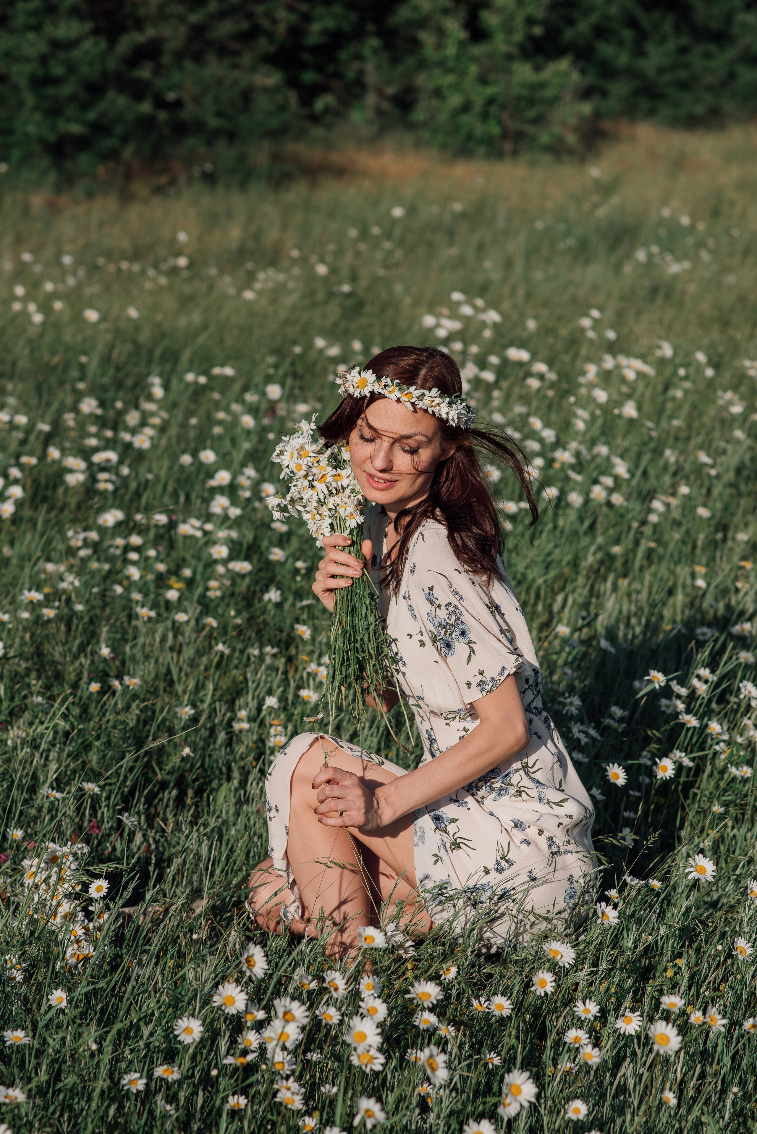 Фотосессия в ромашках. Тыловое. Свадебный фотограф Анна Хочева