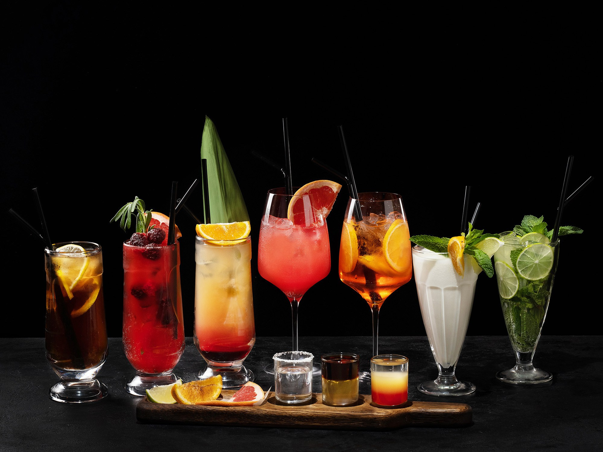 фруктовые коктейли в асортименте