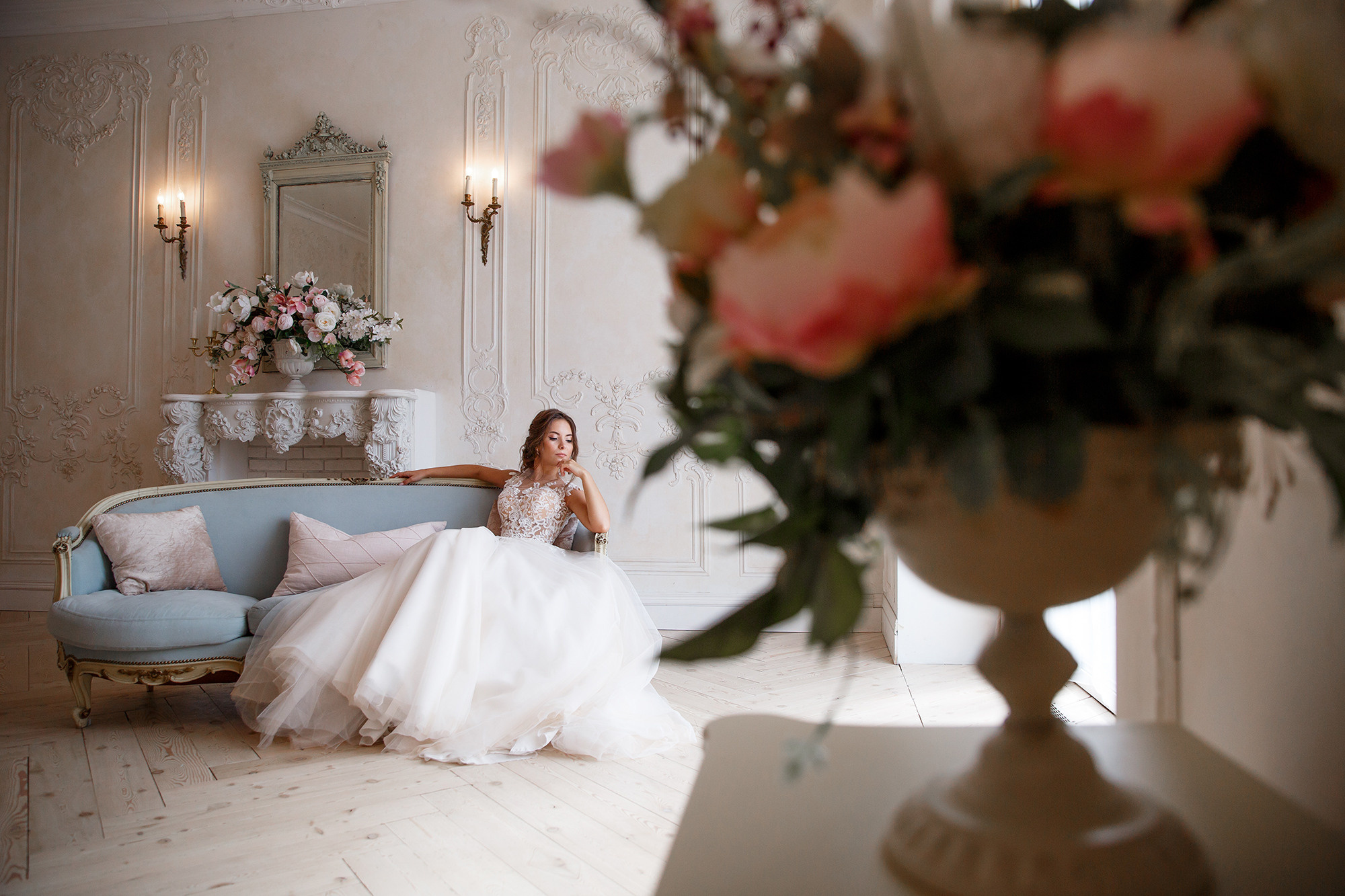 Фотосессия невесты в студии