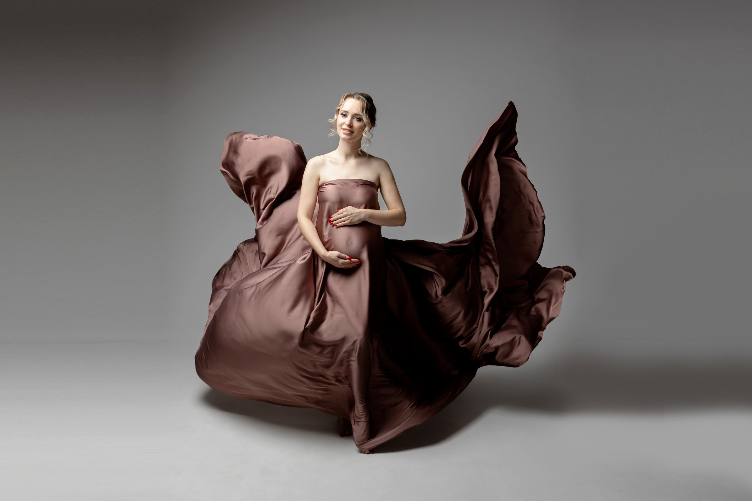 Бежевая ткань "Армани шёлк"