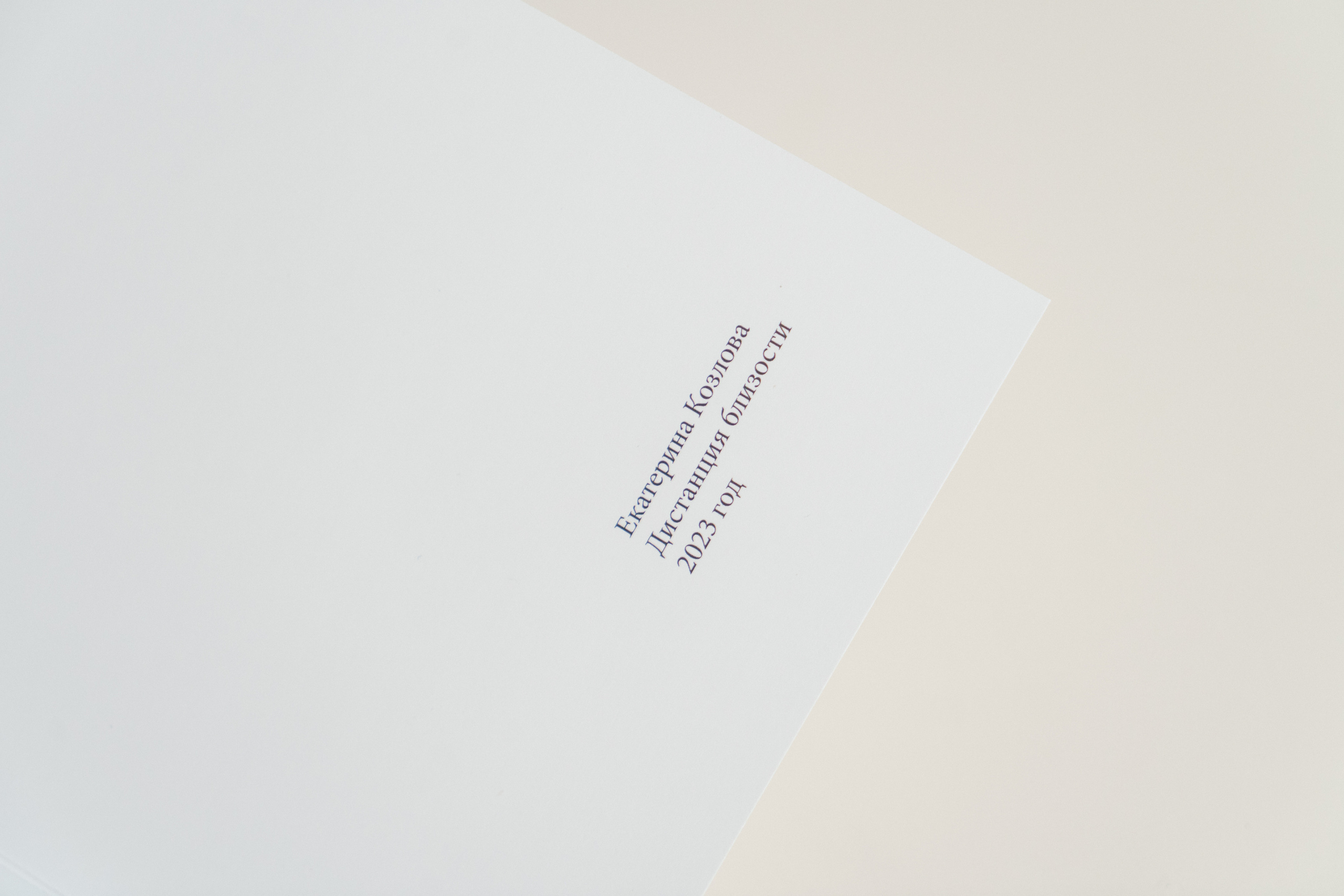 Зин «Дистанция близости». Козлова Екатерина. Междисциплинарная визуальная художница