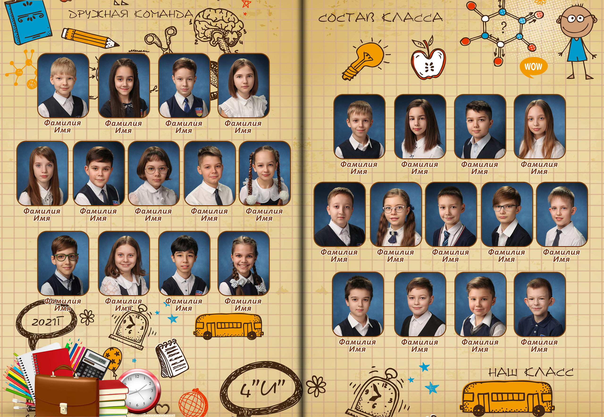Портреты учеников нашего класса