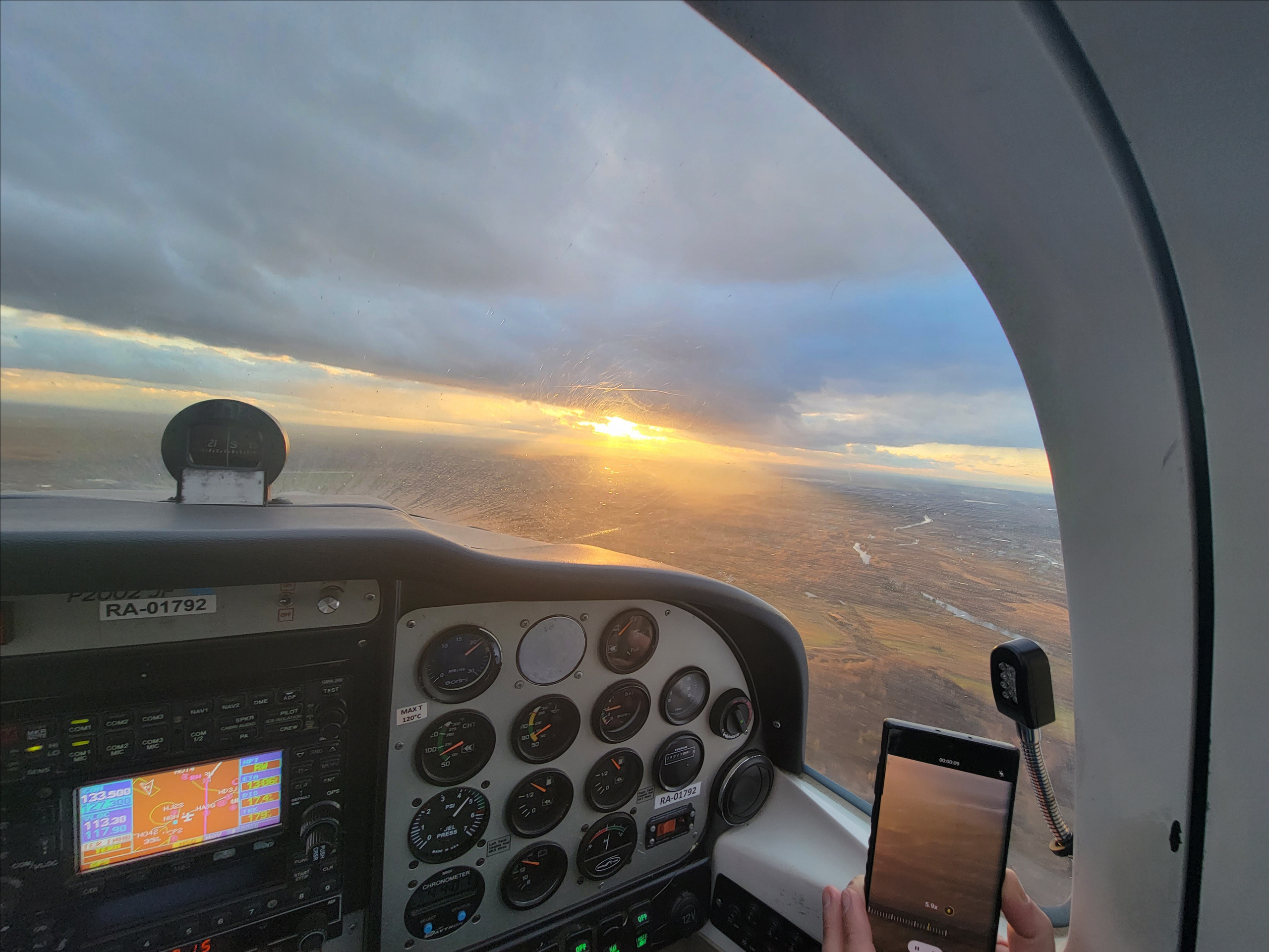 Волшебные виды заката с воздуха