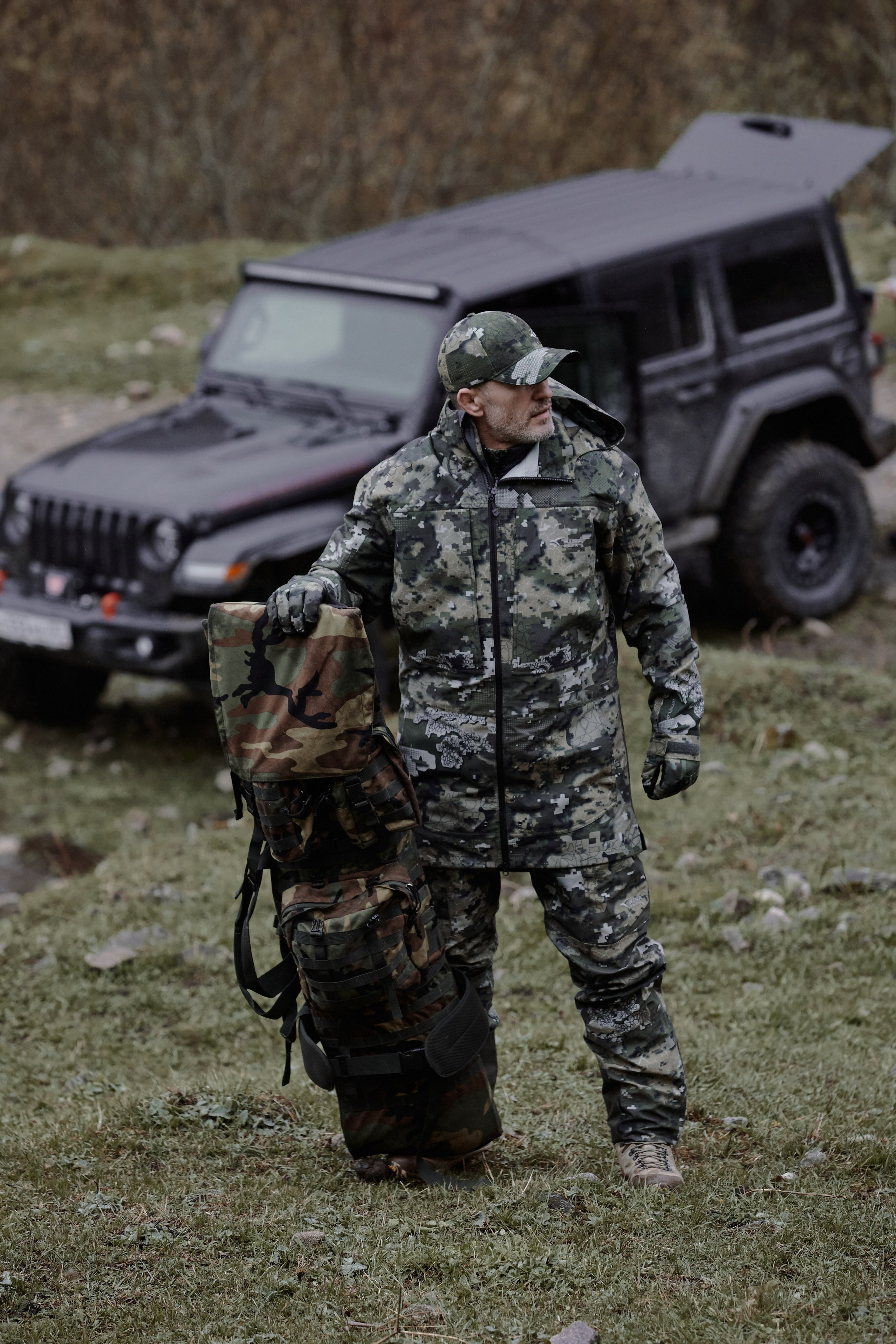 Съемка для бренда охотничьей одежды под ключ. Фотограф Продюсер в горах КБР / Москва Нальчик Горы