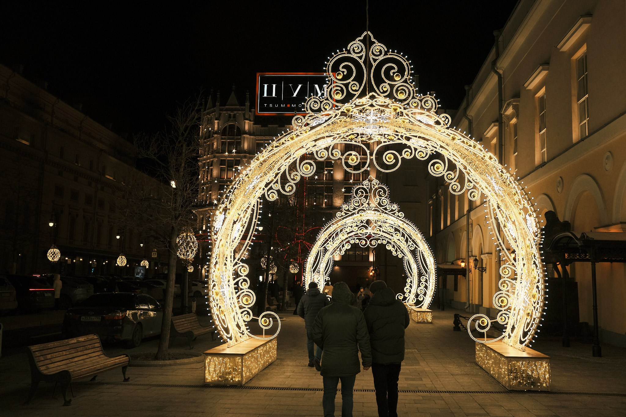 Москва без снега. Фотографъ Сергѣевъ. Поймать мгновеніе