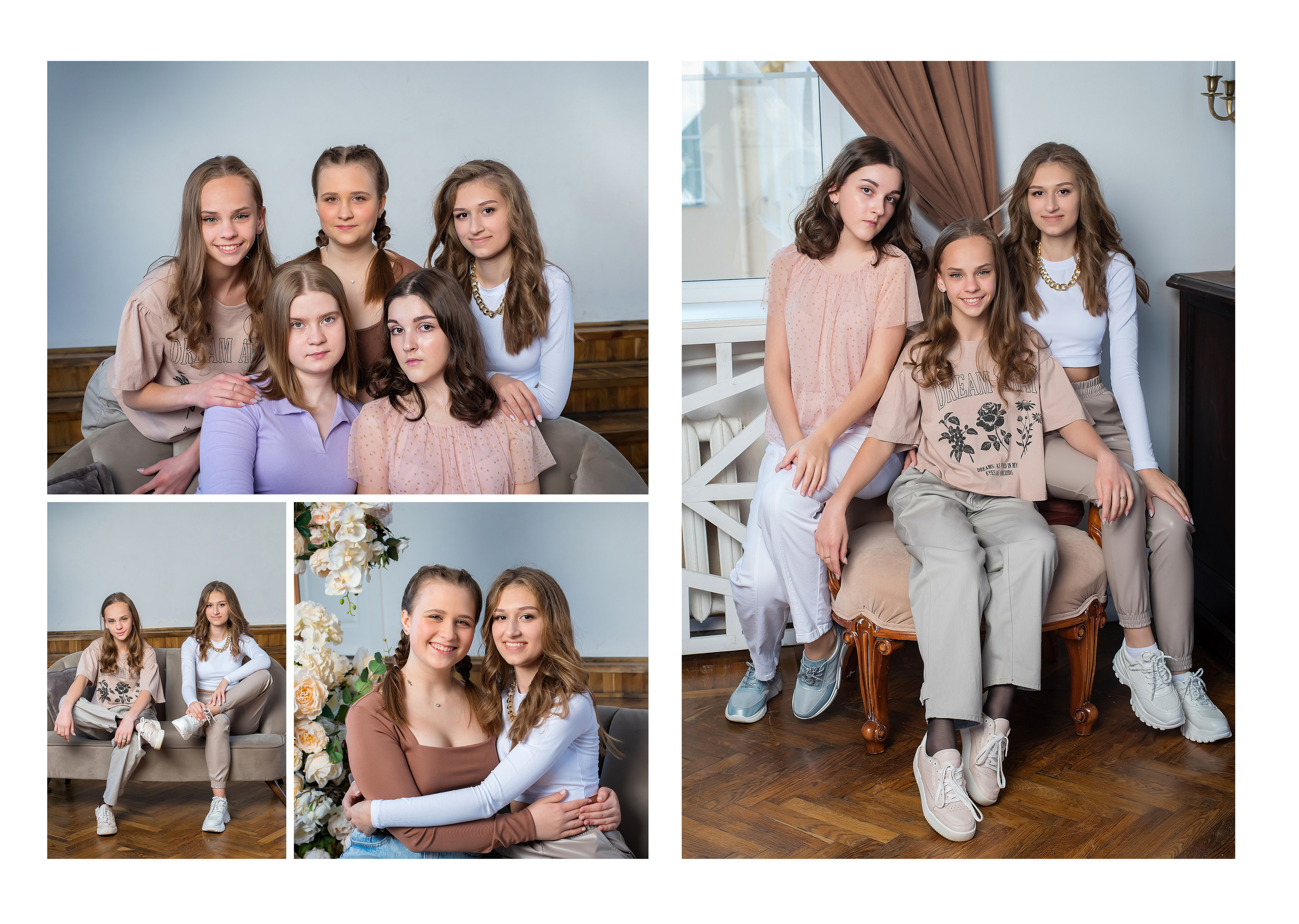 Школьная съемка в студии.